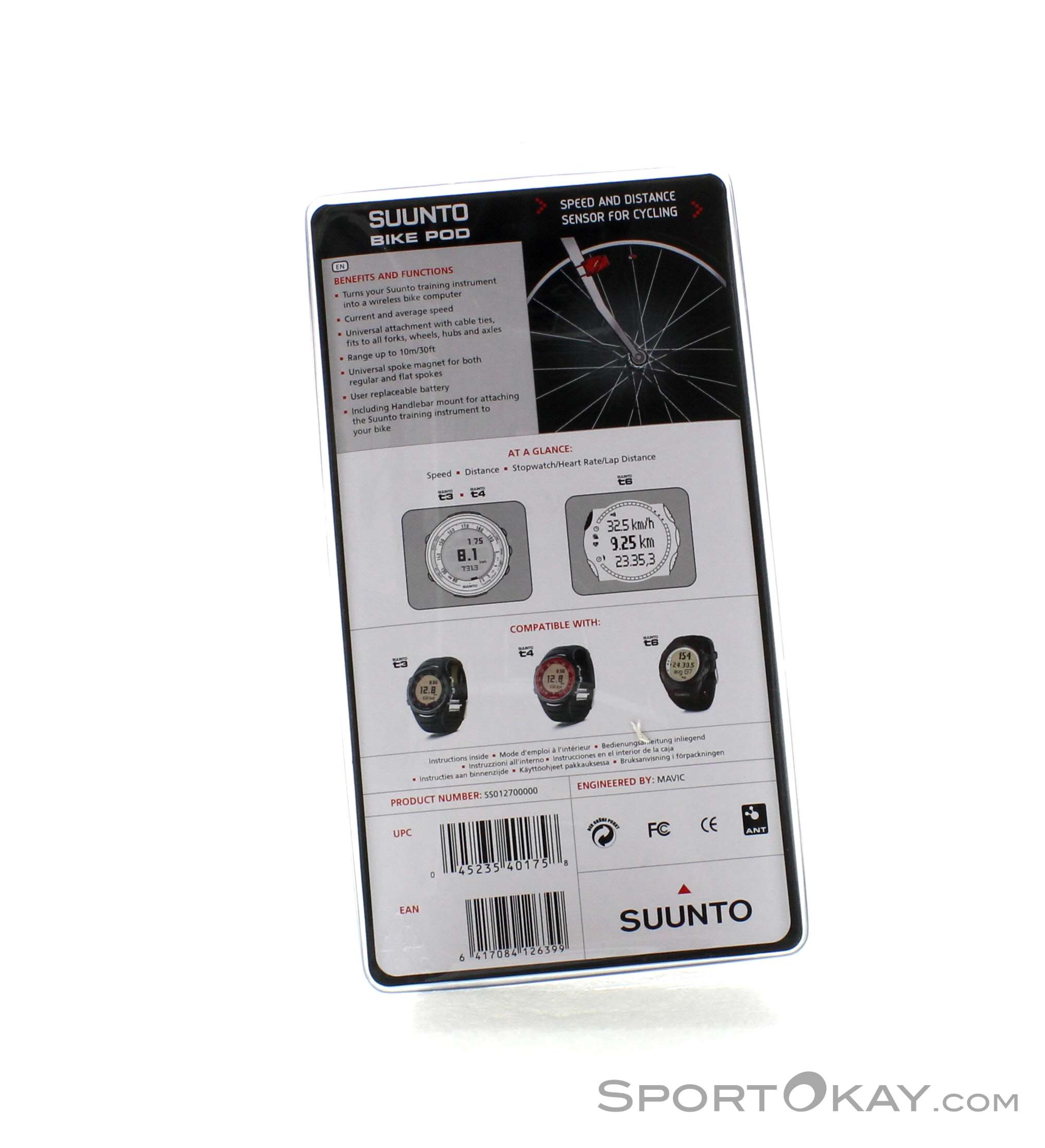 Suunto Bike Pod Accessoires Cardiofréquencemètres Digital Tout