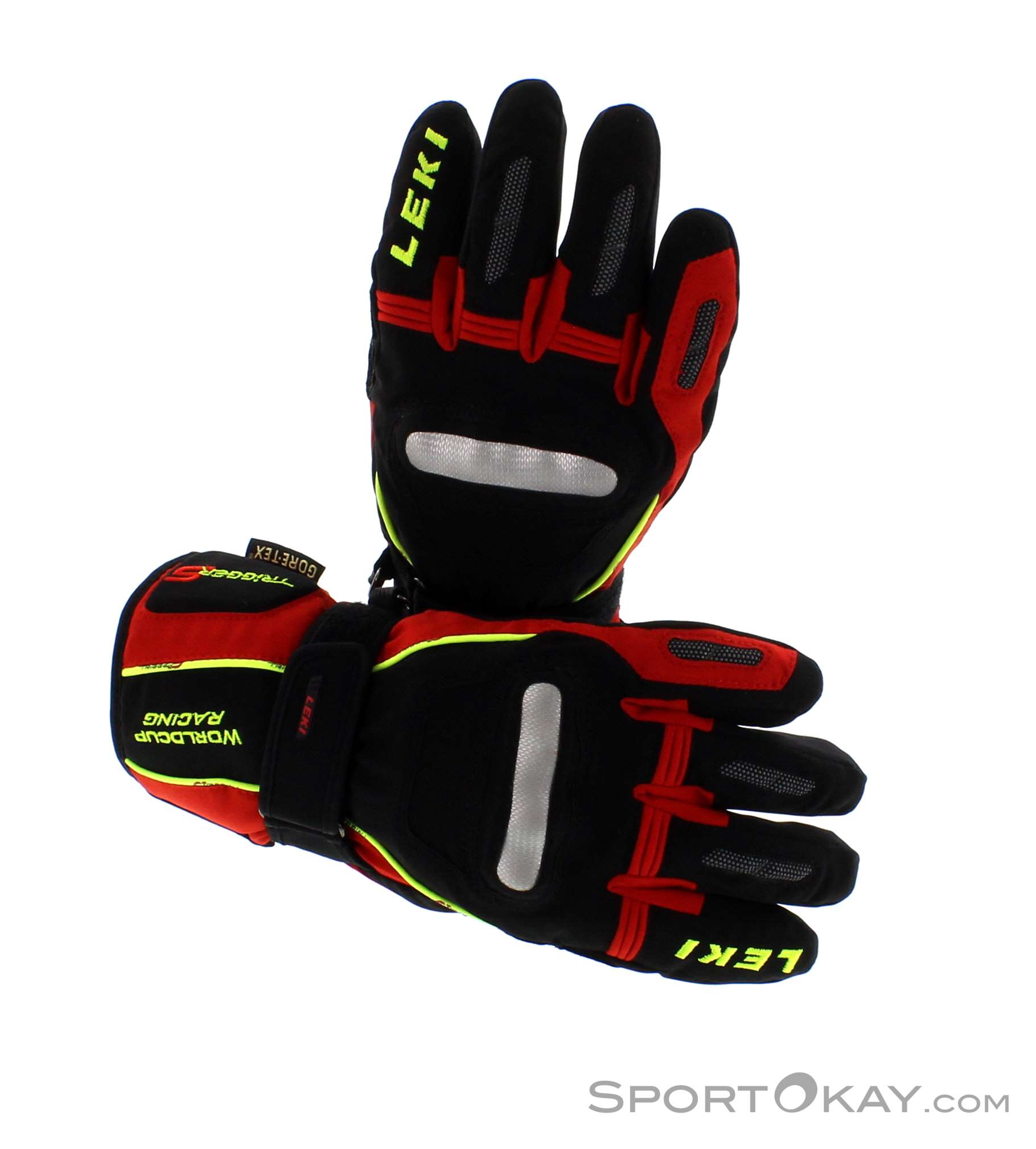Leki World Cup Race Flex S Junior Ski Mittens - Black/Red