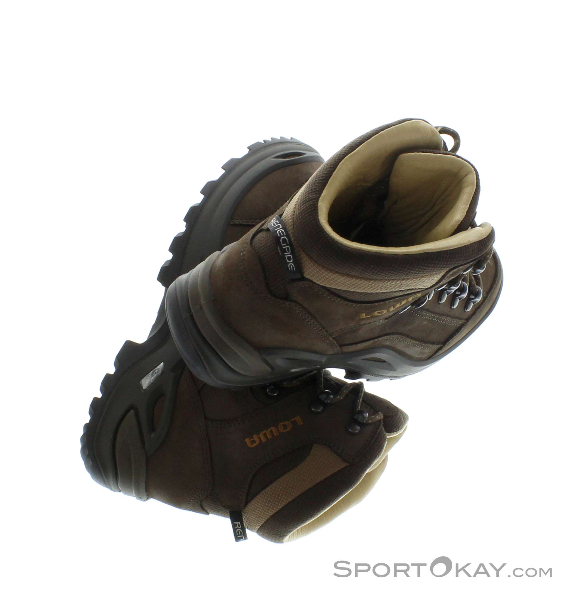 Lowa Renegade LL Mid Da Donna, Scarpe Da Trekking In Pelle Nabuk, Suola Vibram, Marroni