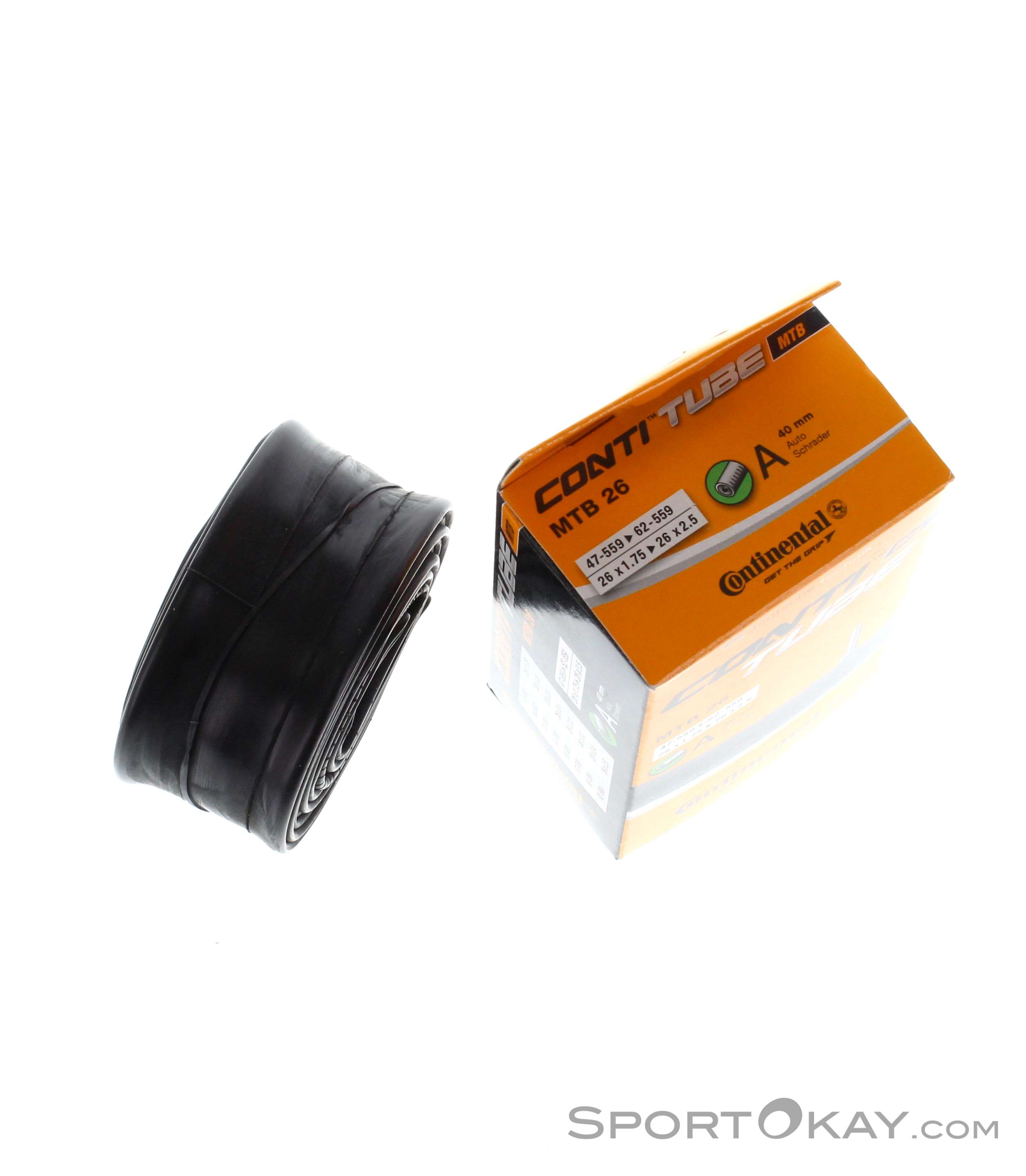 Camere D'aria Mtb 26 Pollici 2 Tubi Continental Per MTB 26 Pollici - Valvola Schrader 40mm, Misura 47/62-559, Con Sollevapneumatici Woofer 46 Cm