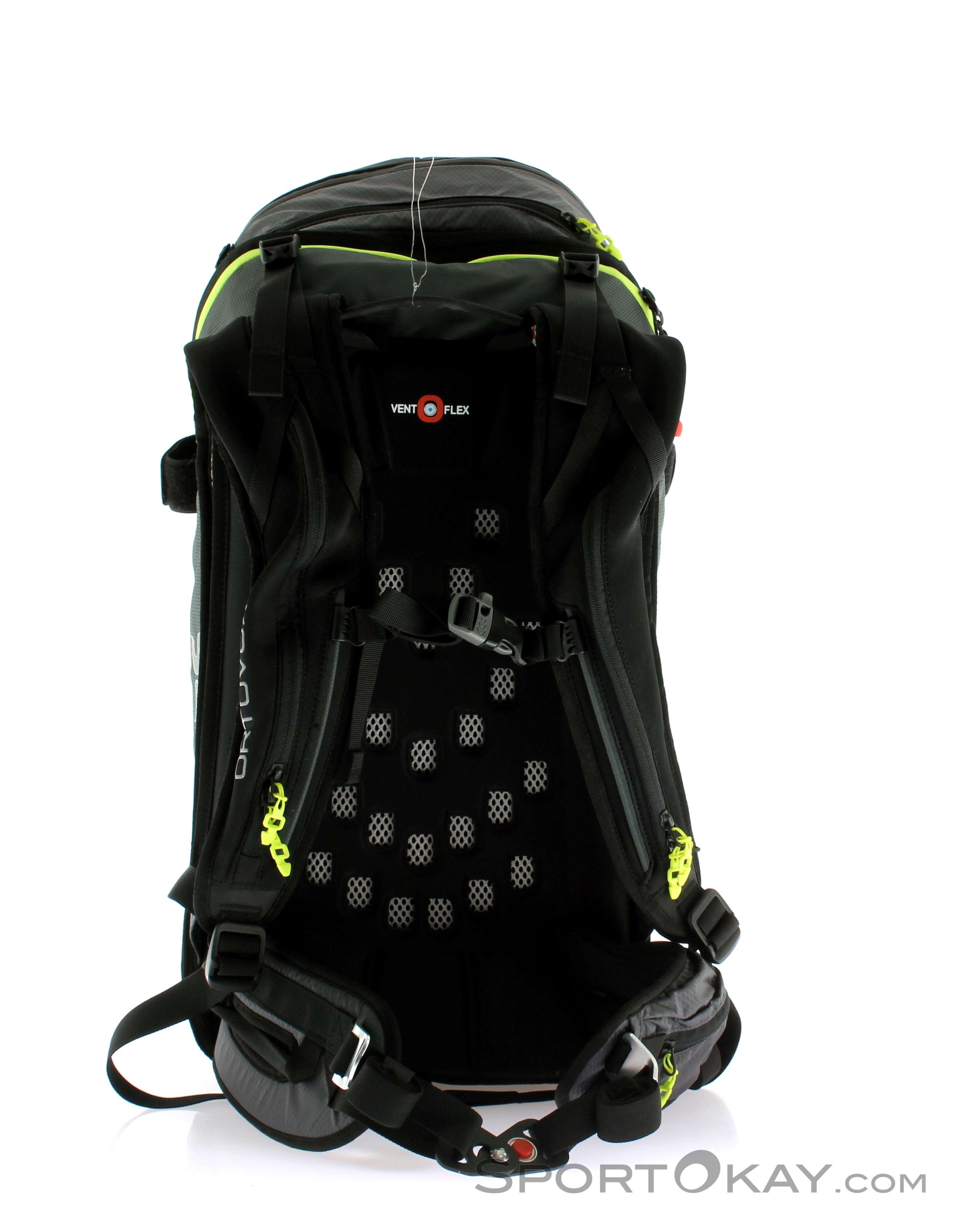 雪崩エアバッグ　Ortovox　TOUR 32+7ABS　ブラックグレー Ortovox Tour 32+7L ABS Airbagrucksack ohne Kartusche