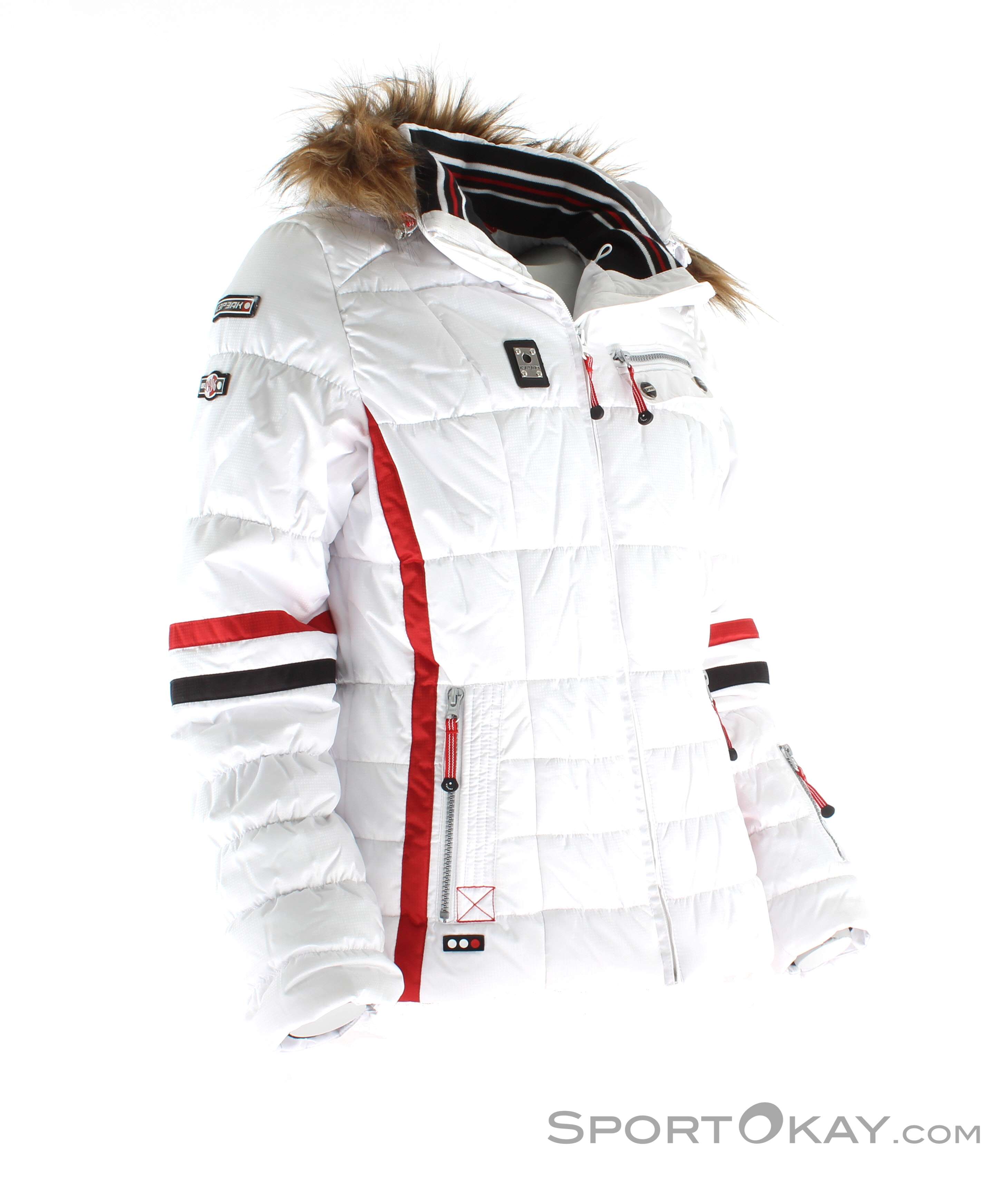 Rot Weiss Skijacke Damen Rot WeiÃƒÂŸ Poivre Blanc, Traditional