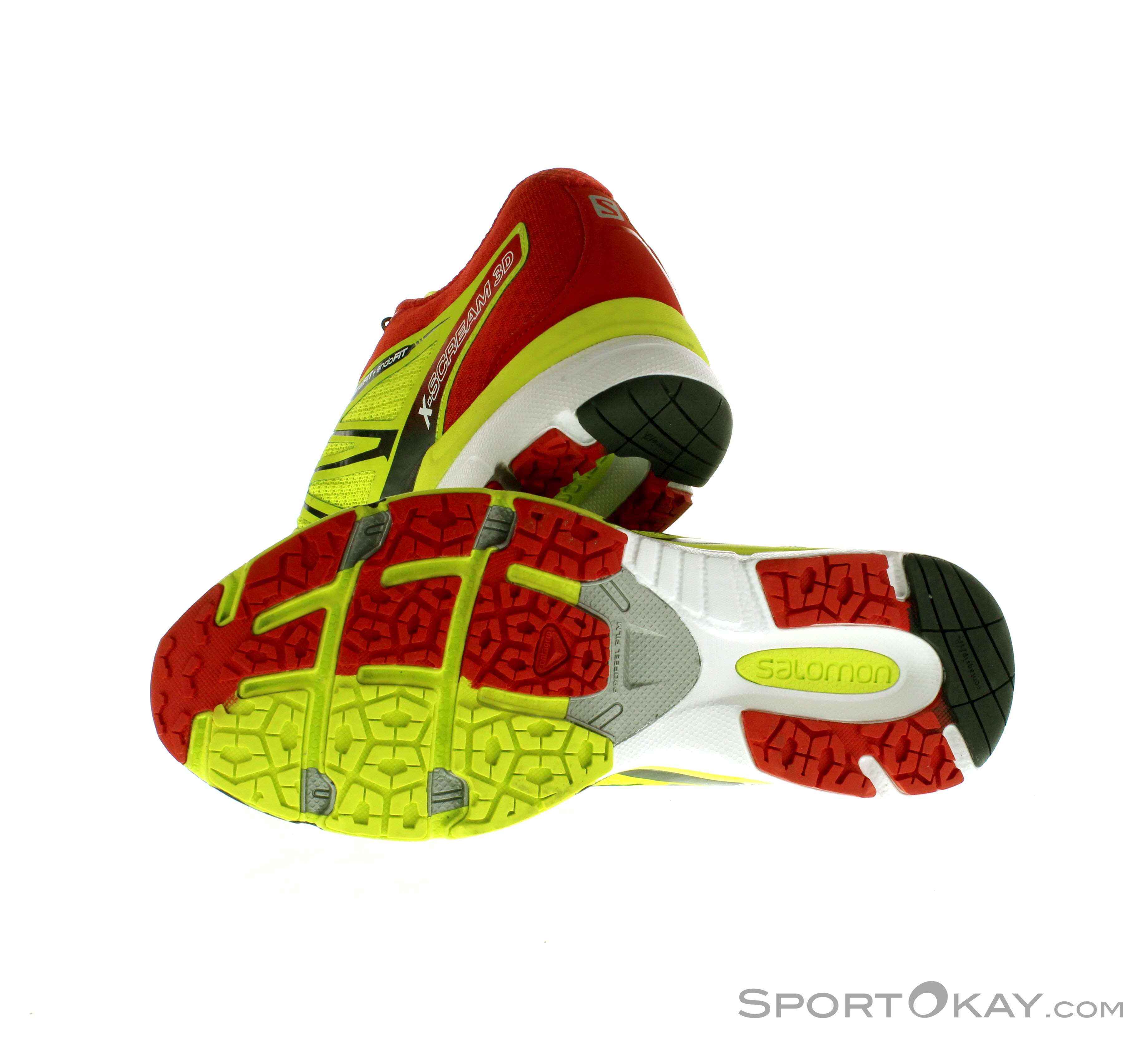 Salomon X Scream 3D Running Shoe Size 7 Red Green Quicklace Trail Outdoor Salomon X Scream 3D Size 6 - Gem main image 2
