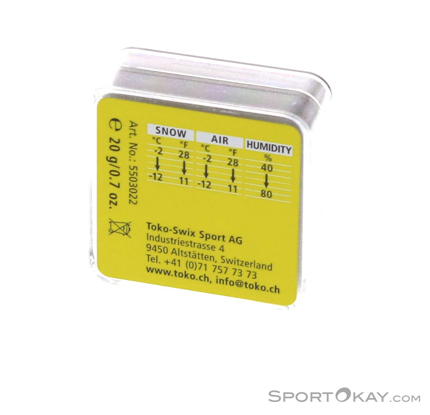 TOKOジェットストリームブロックワックス(黄色20グラム) TOKOjetstream