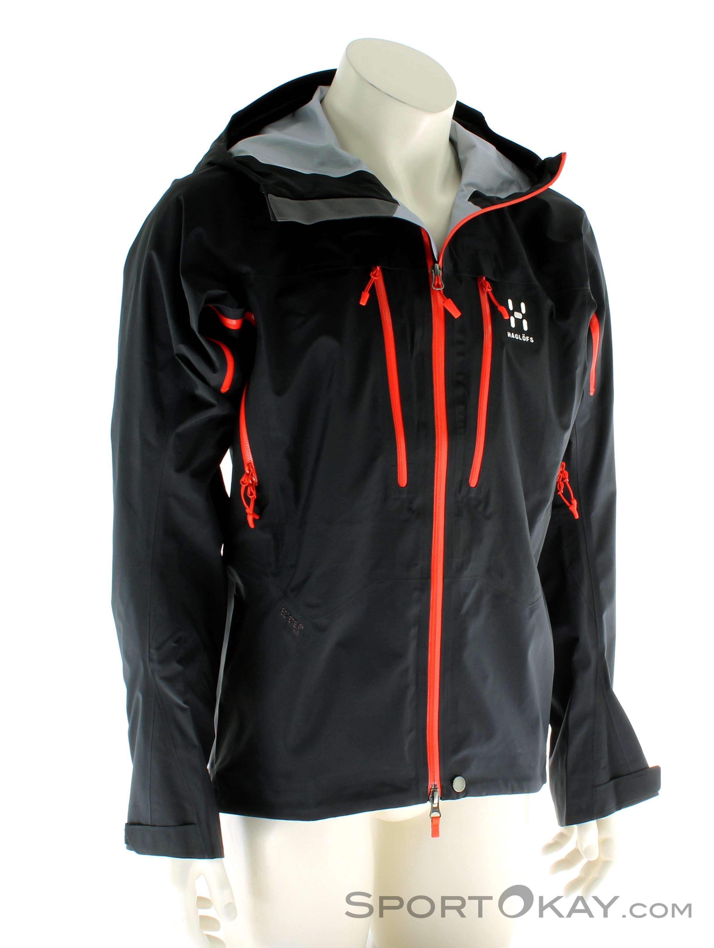 スノーボード HAGLOFS spitz jacket s black red Haglöfs Spitz Jacket Mens Outdoor Jacket Gore-Tex - Jackets