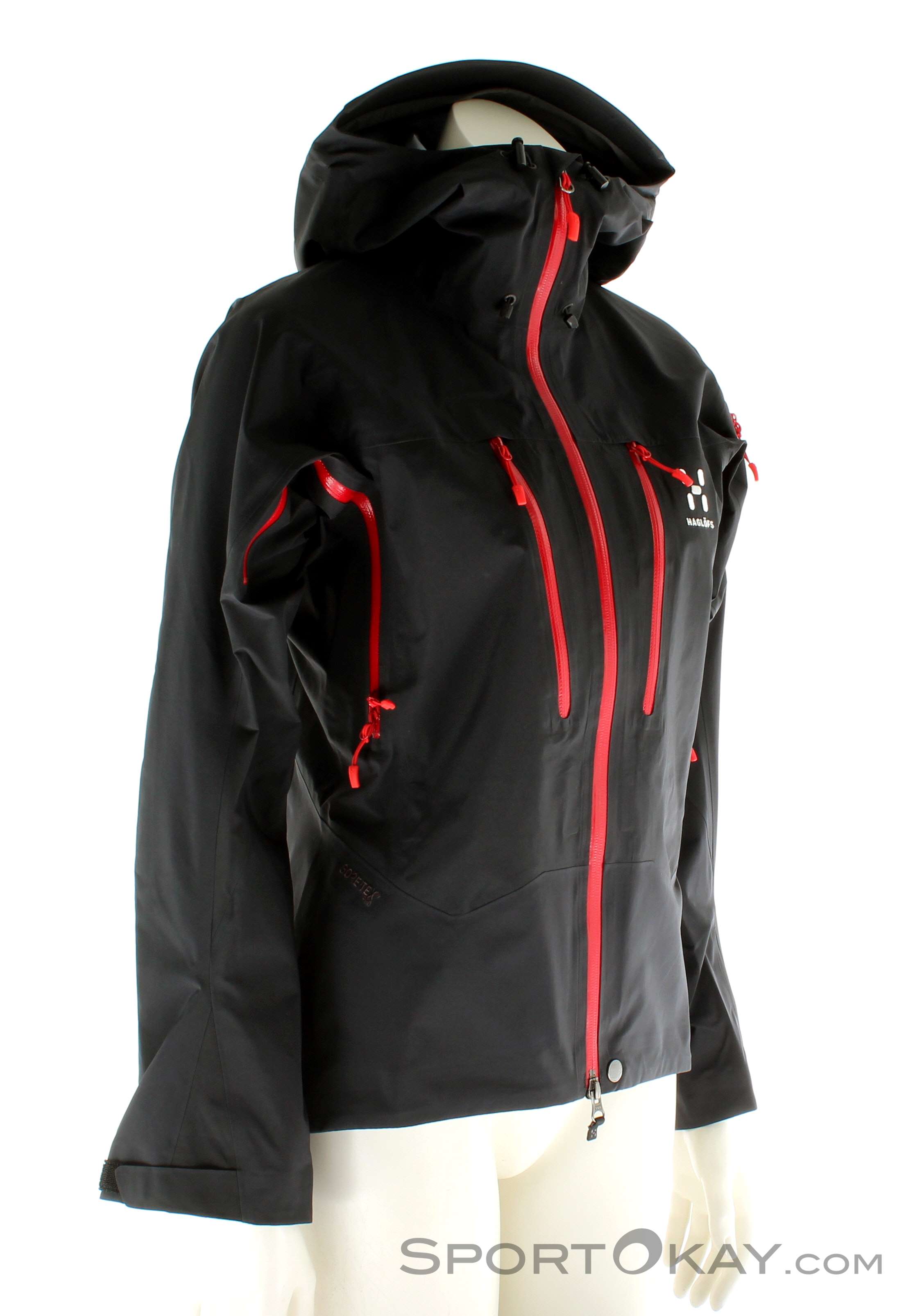 スノーボード HAGLOFS spitz jacket s black red Spitz GTX Pro II