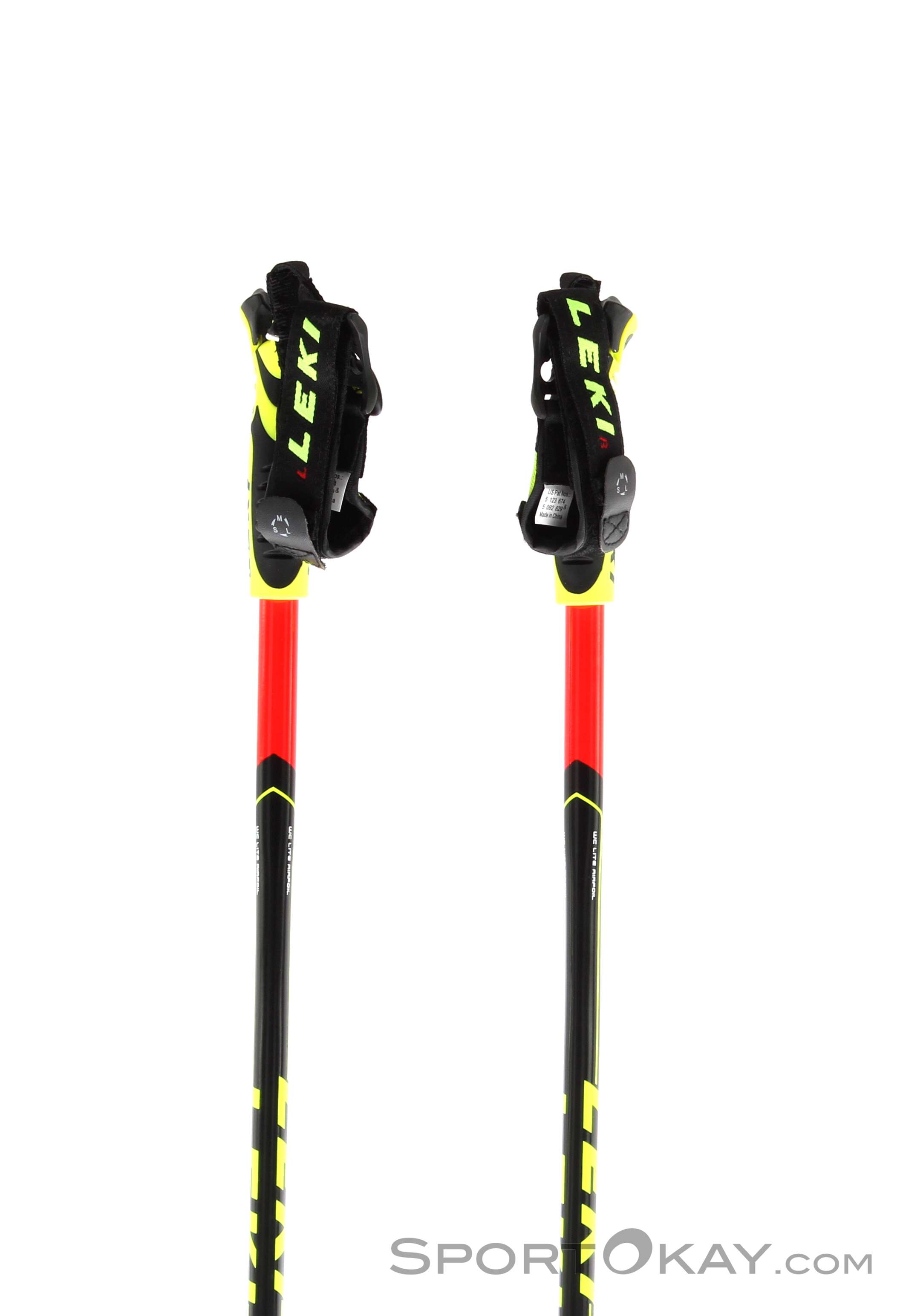 Bastoni Da Sci Leki WC Lite GS Per Bambini - Lunghezza Fissa 90-120 Cm, Impugnatura Trigger-S, Punta In Carburo