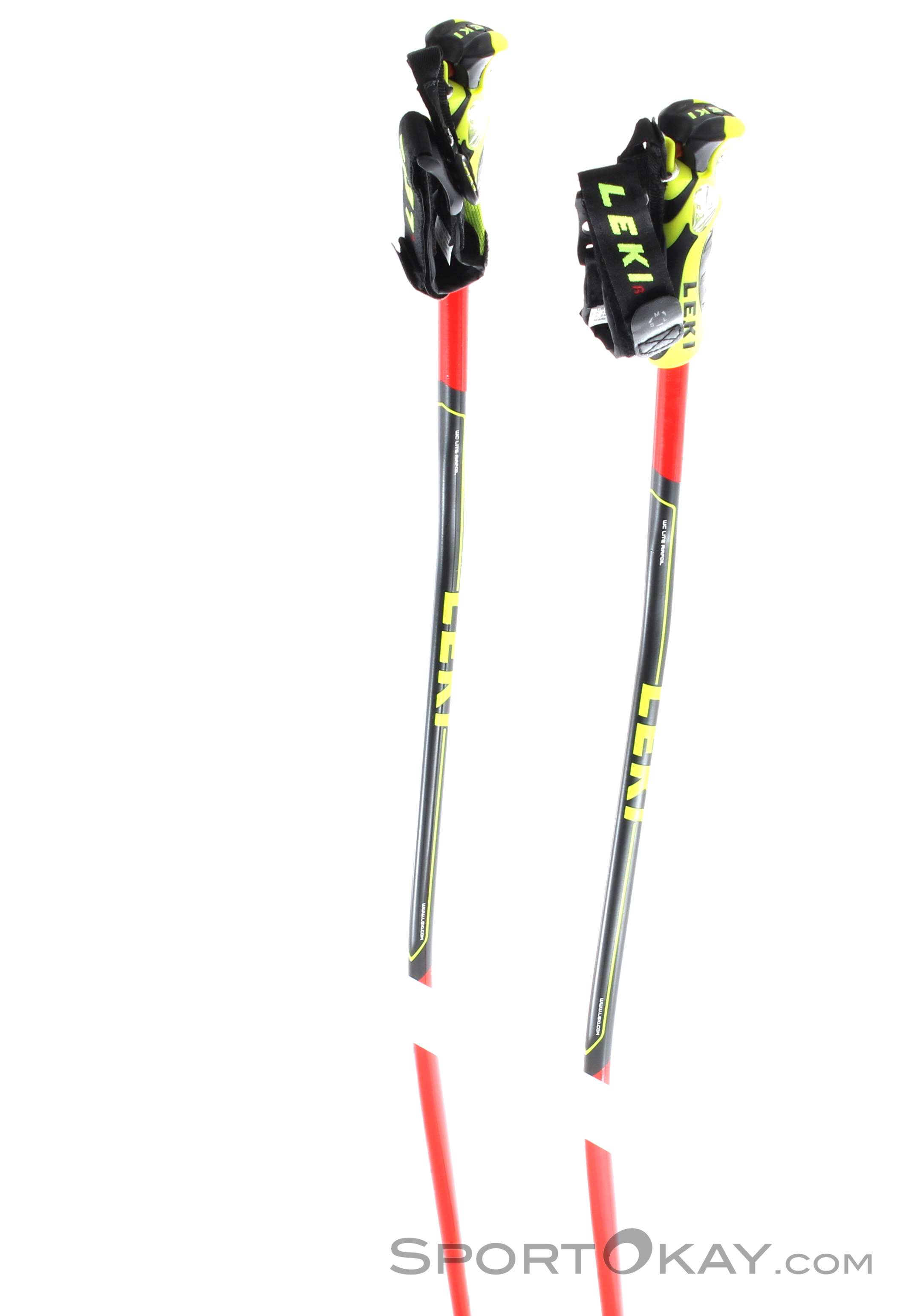 Bastoni Da Sci Leki WC Lite GS Per Bambini - Lunghezza Fissa 90-120 Cm, Impugnatura Trigger-S, Punta In Carburo
