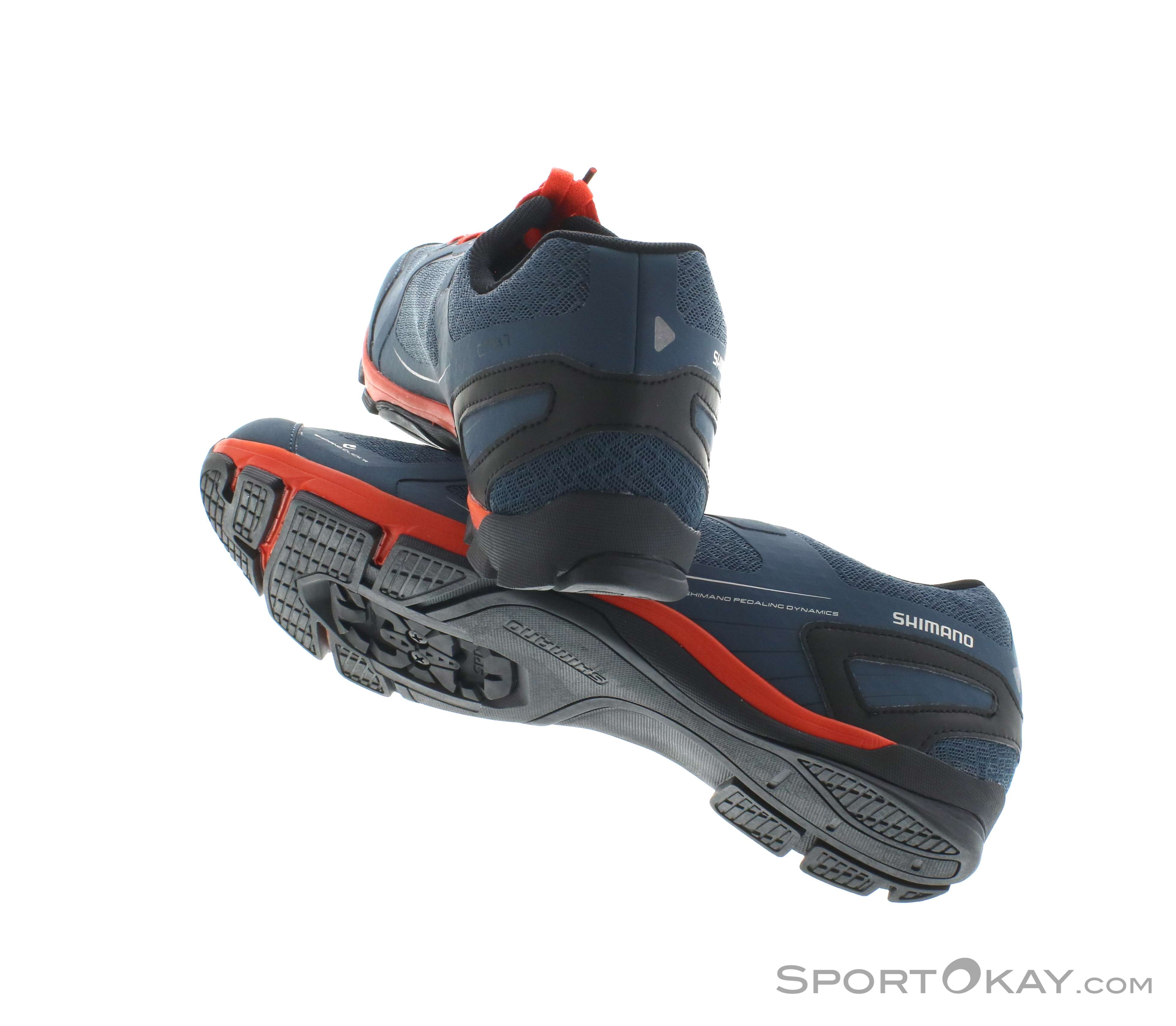 Shimano Men\'s Pedaling Dynamics Cycling Shoes Black, Blue & Orange Size EU(42) Women main image 4