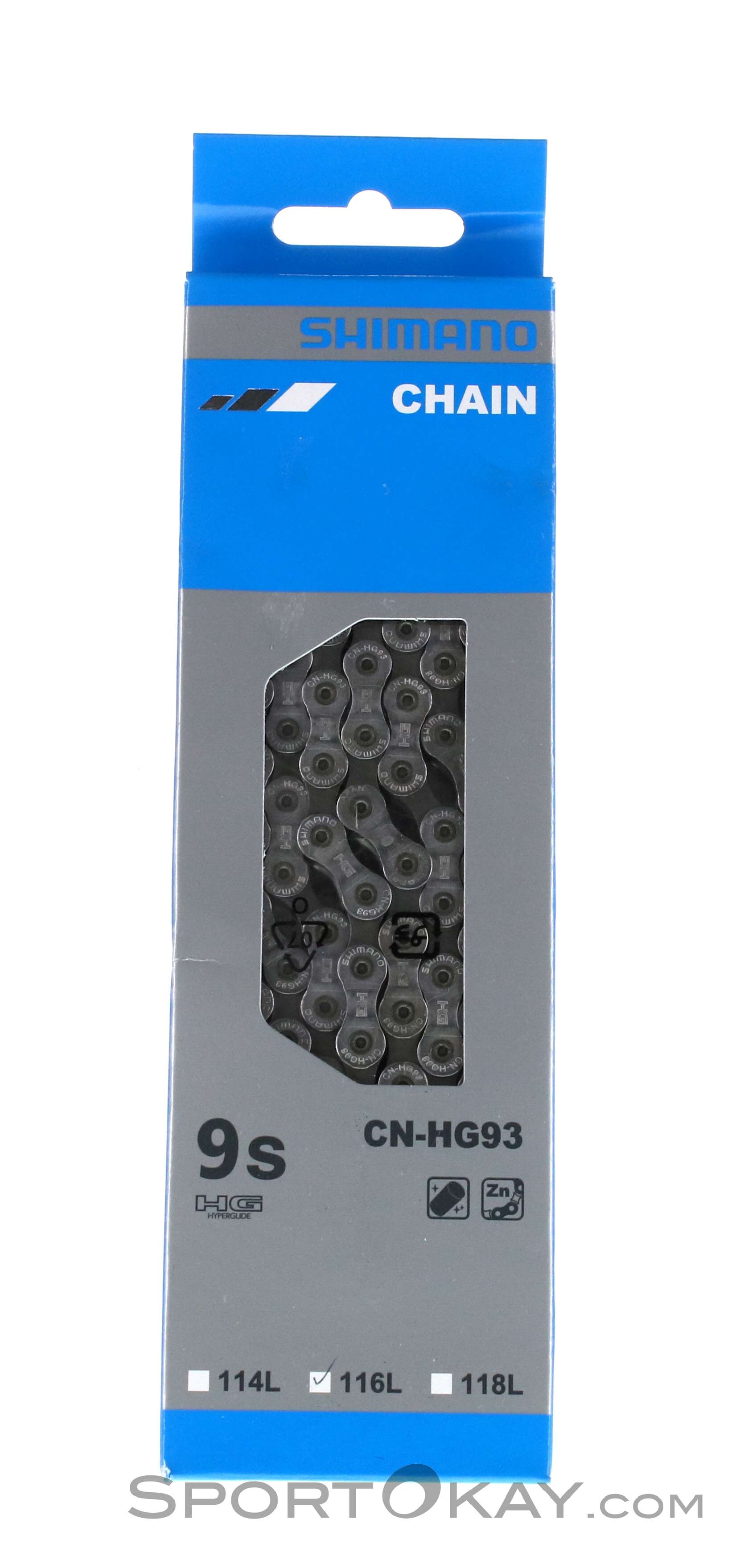 Shimano CN-HG93 9-fach 114GL Kette, Shimano, Grau, , Unisex, 0178-10298, 5637548884, 4524667040798, N1-01.jpg