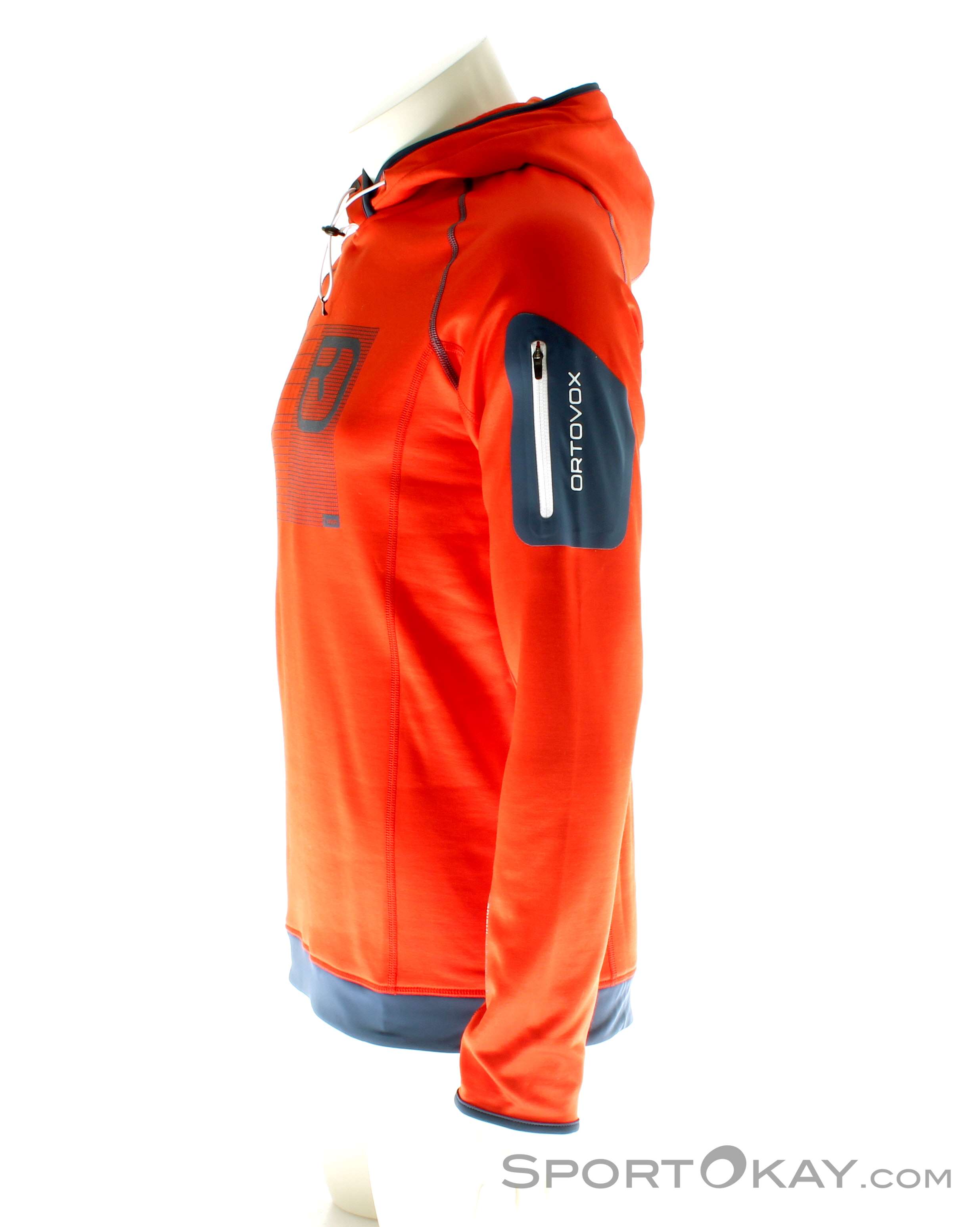 Ortovox Fleece Logo Hoody Uomo Maglia da Sci Alpinismo Maglie