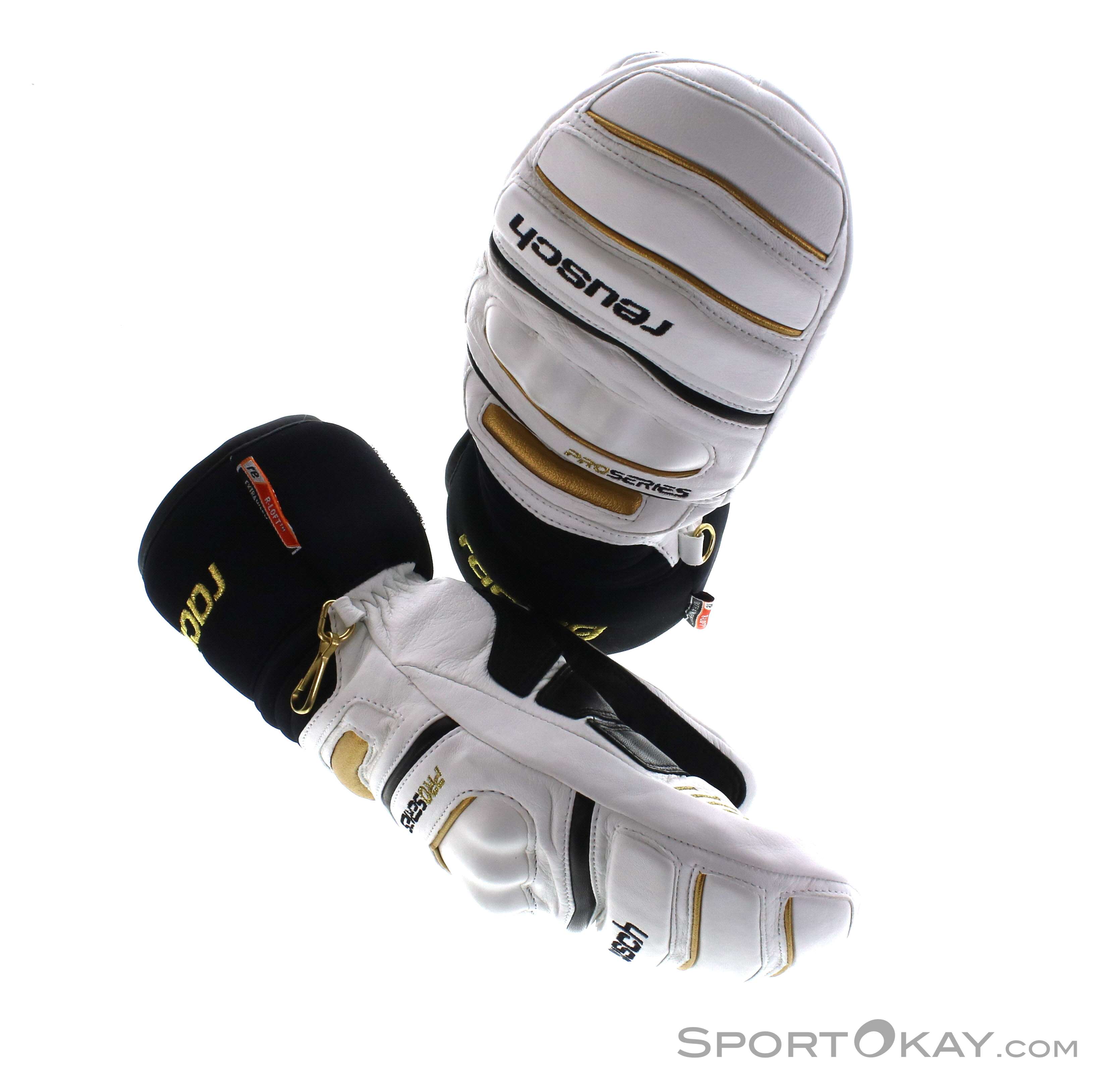 reusch Lara Gut スキーグローブ 7.5 白/金 reusch Lara Gut スキー