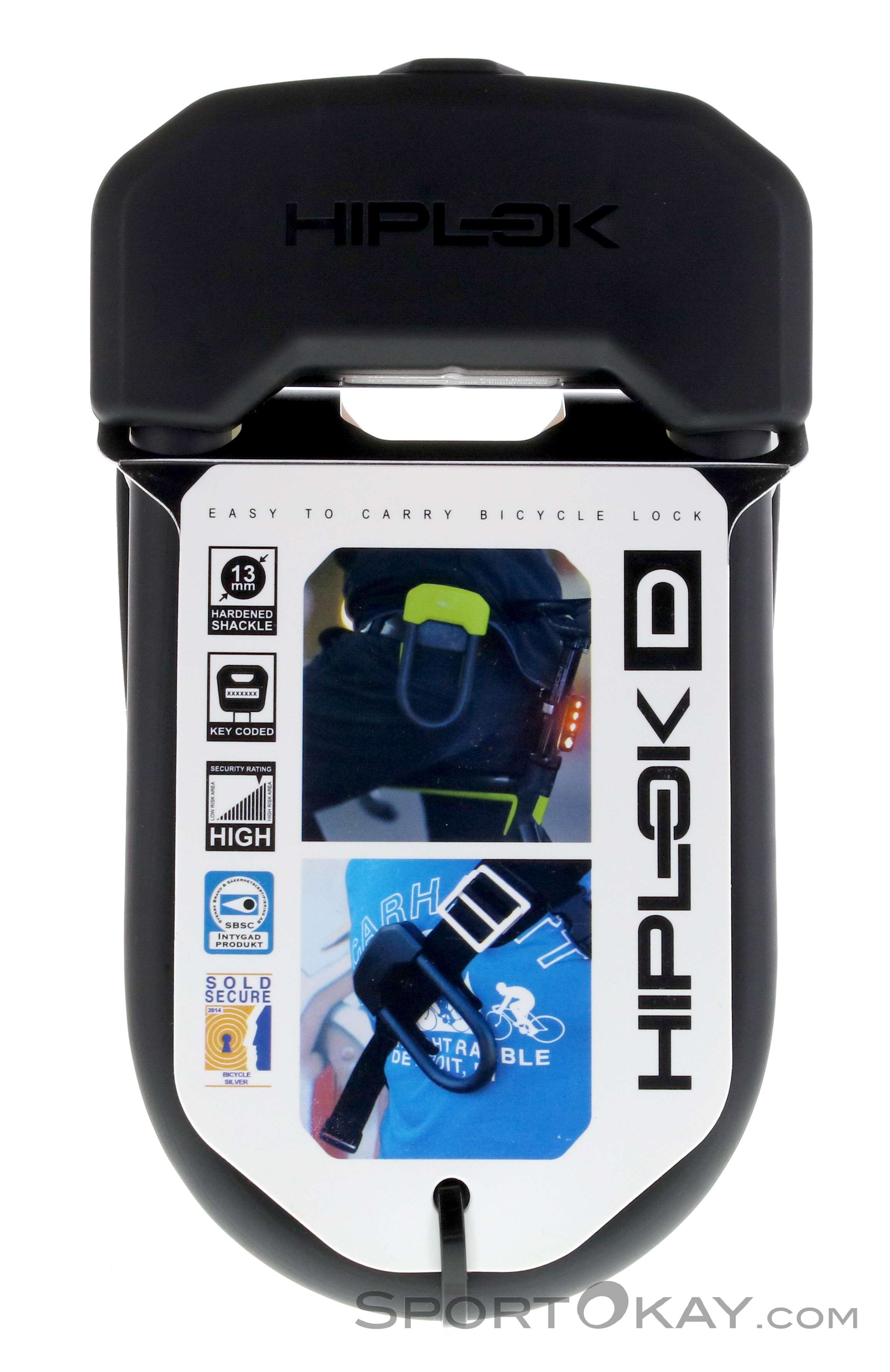 Hiplok LITE Draagbaar Kettingslot Zwart/Wit
