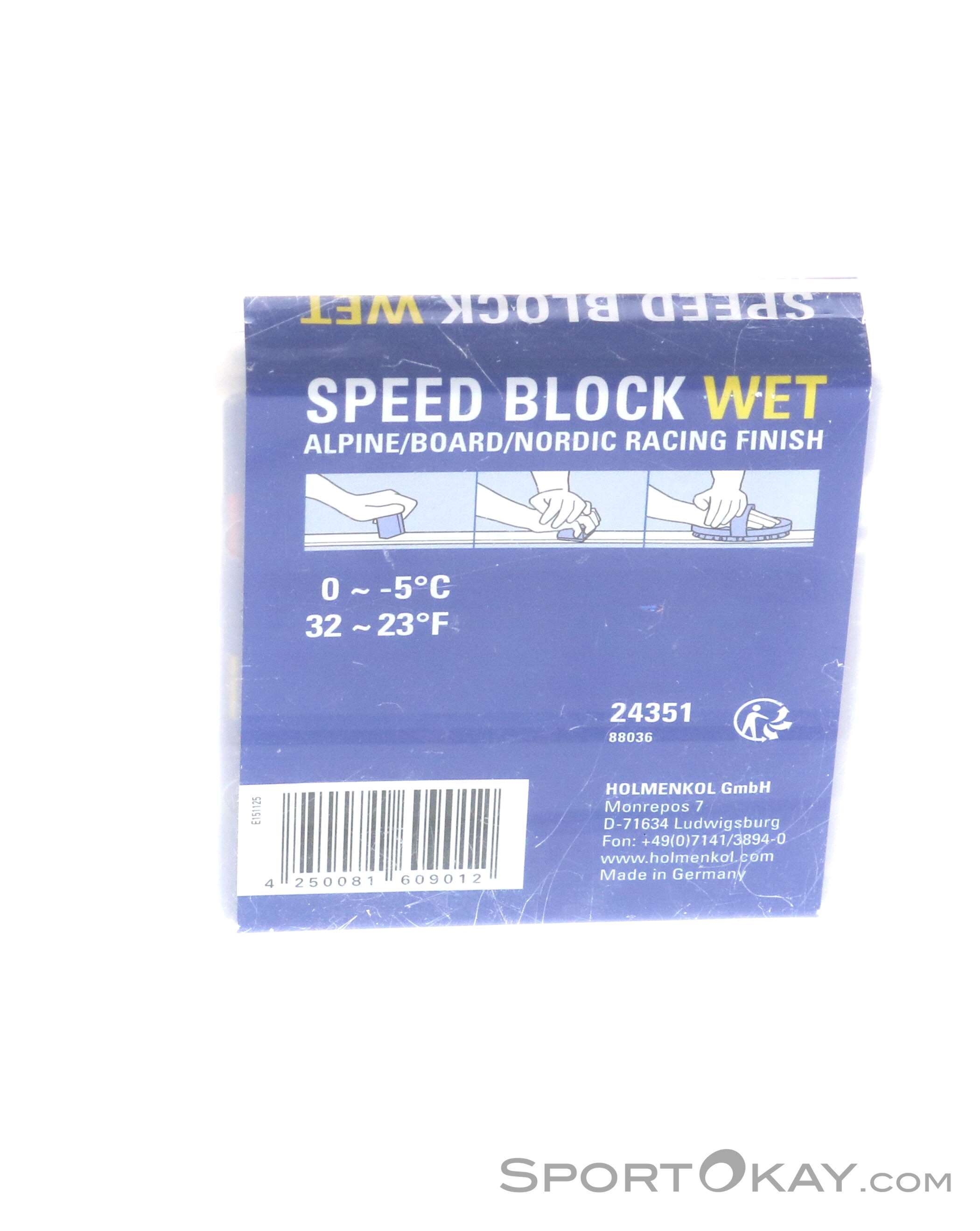 HOLMENKOL スピードブロック WET 15g [レーシング用ワックス] Holmenkol Speedblock Wet 15g Wax - Wax - Ski Care - Ski & Freeride