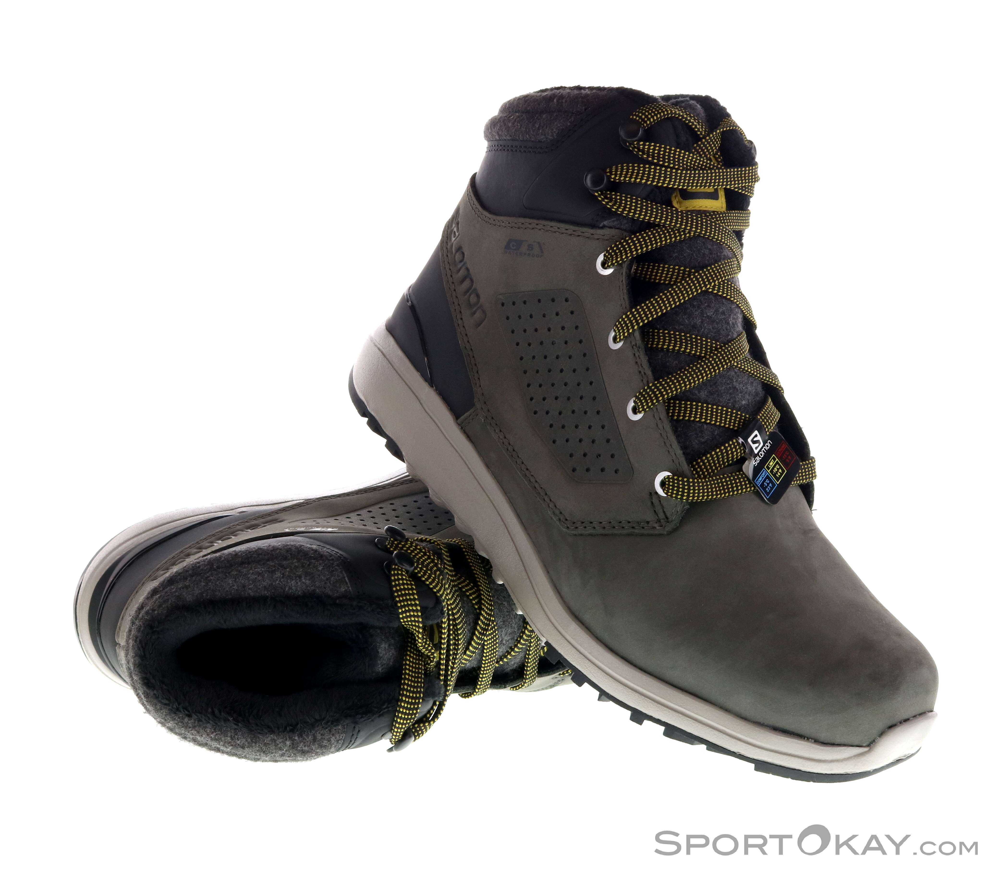 Salomon Mens Utility Winter CS WP Gray Leather Winter & Snow Boots Shoes Sz 10 Salomon Utility Winter CS WP - men main image 4