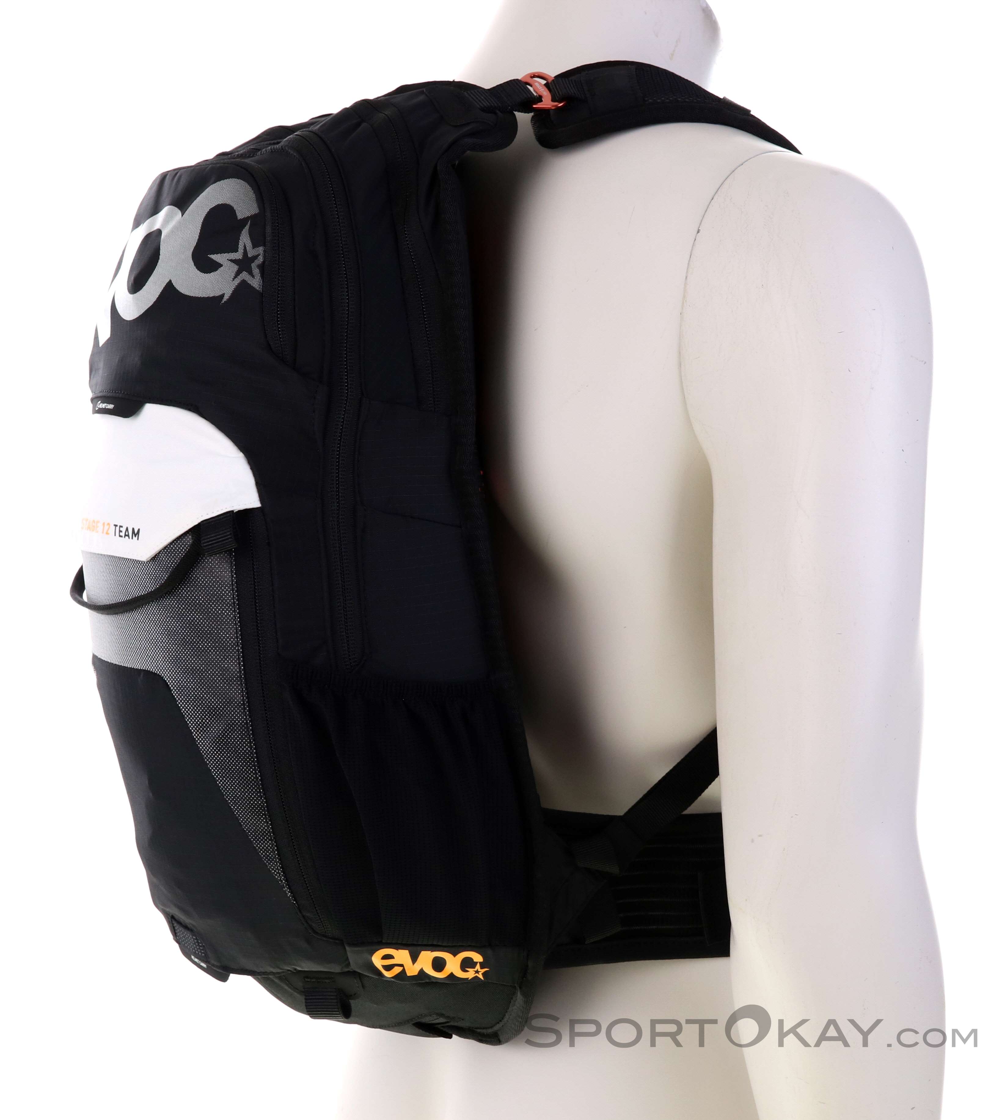 Evoc black-white-neon-orangeステージチーム???12?Litre Hydration Pack without Reserv (デフォルト、ブラック)並行輸入 EVOC Backpack Stage 12 | black