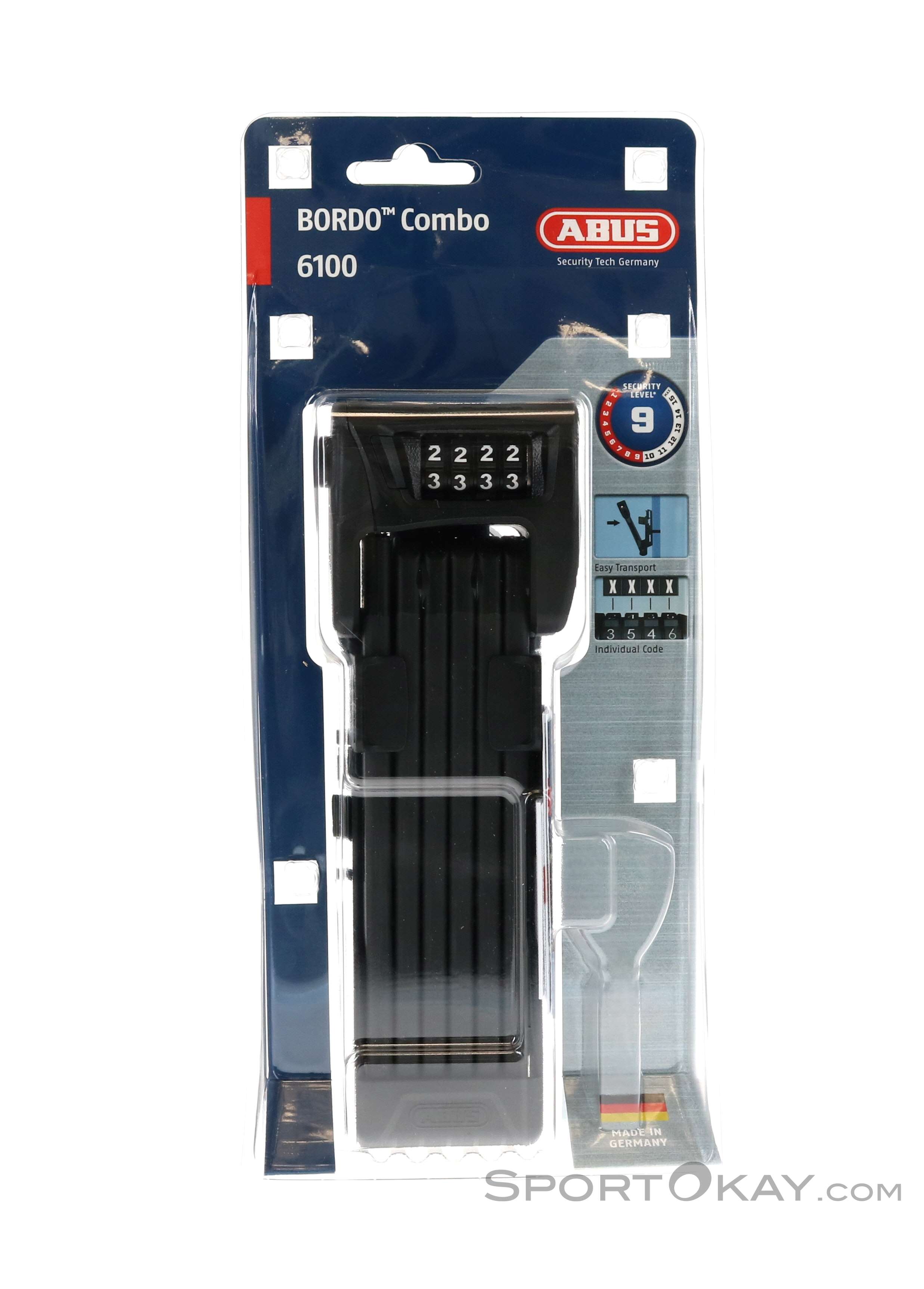 ABUS Faltschloss Bordo Combo 6100 – Fahrradschloss Mit Zahlencode, 90 Cm, Sicherheitslevel 9