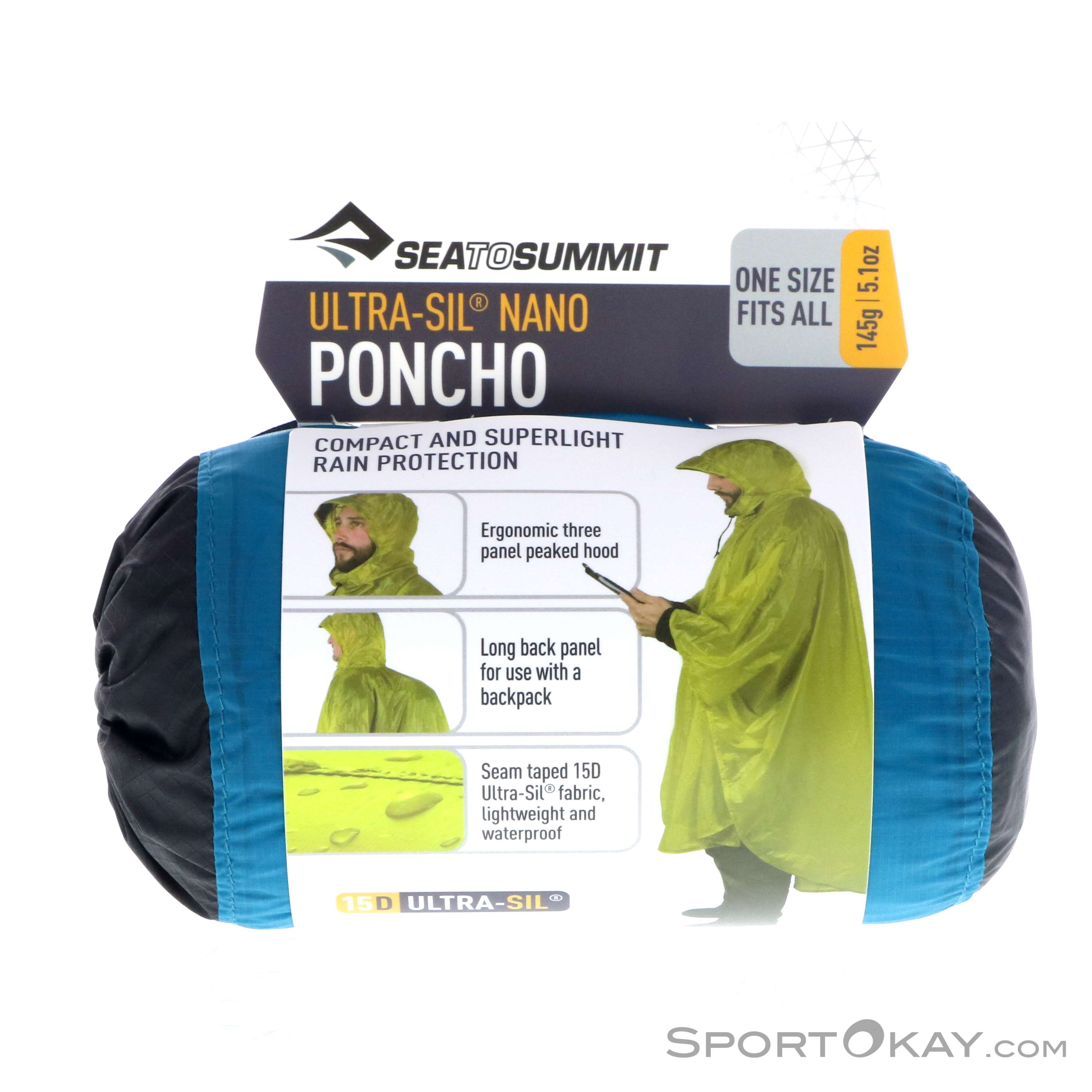 Sea to Summit Ultra-Sil Nano Poncho Rain Jacket Rain Clothing