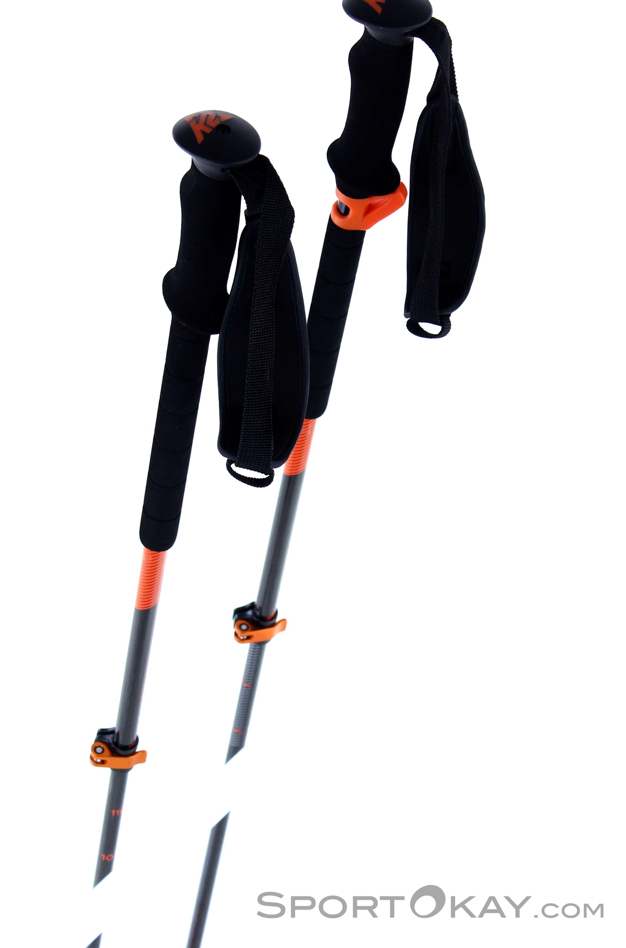 K2 Lockjaw Carbon Plus 105-145cm Skipoles - Telescopic Poles 2 Pcs