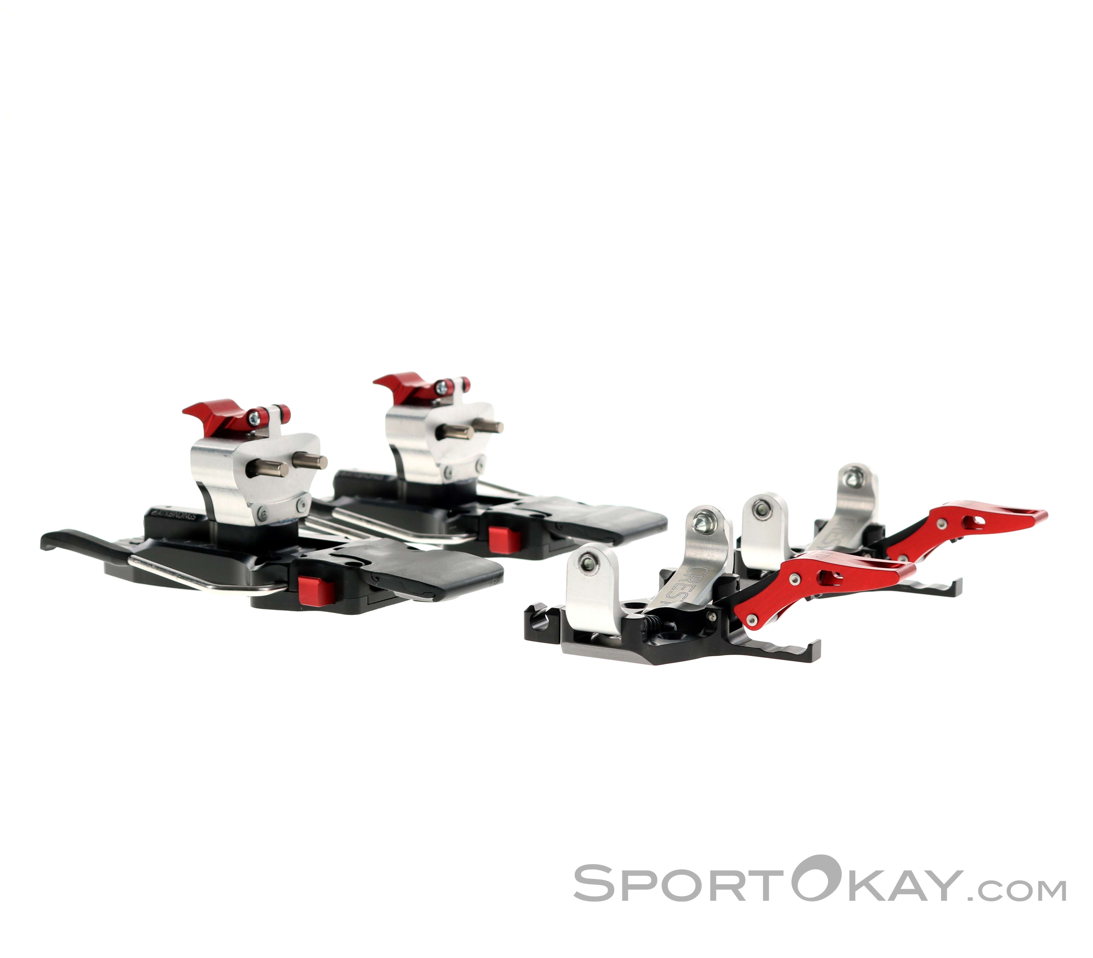 Attacco Da Sci Alpinismo ATK Crest 10 - Leggero, Regolabile, Per Sci Da 75-108mm, Peso 280g, Nero-Bianco-Rosso