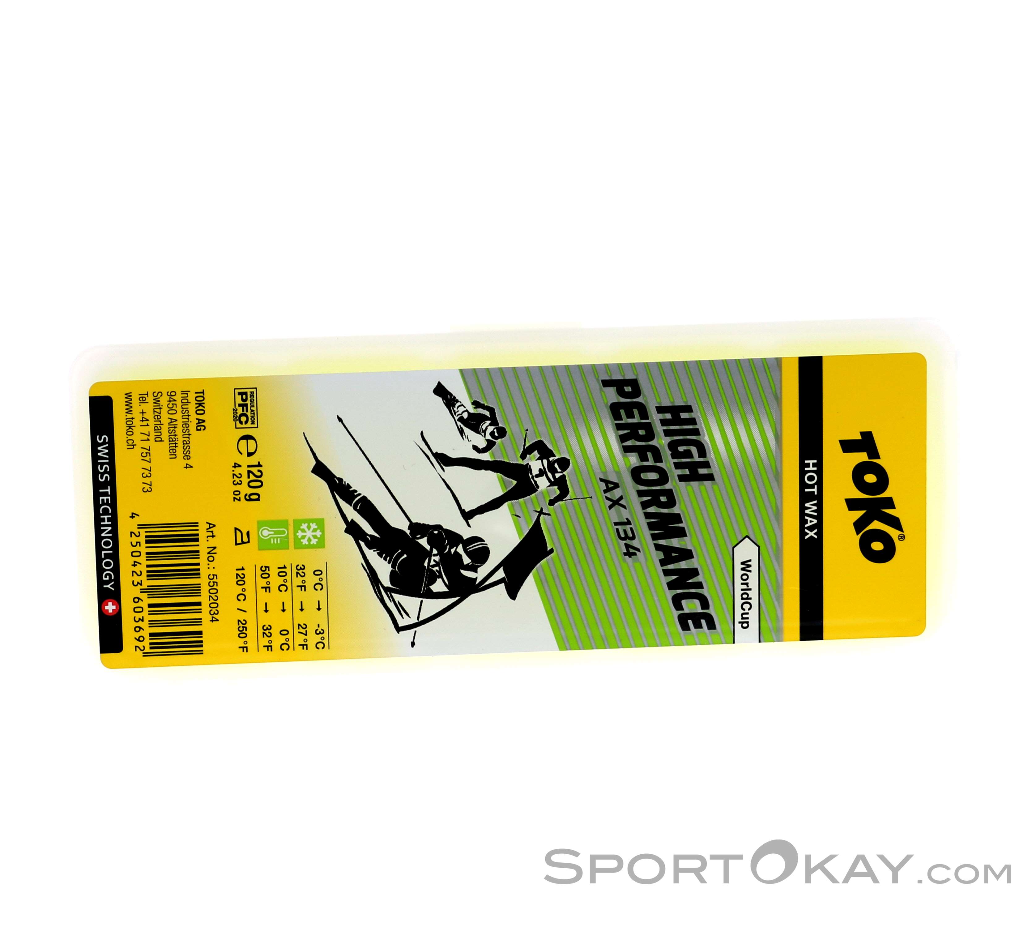 【TOKO】High Performance AX134 TOKO High Performance Hot Wax AX 134, +10°-0°C, 120g | Skiwax