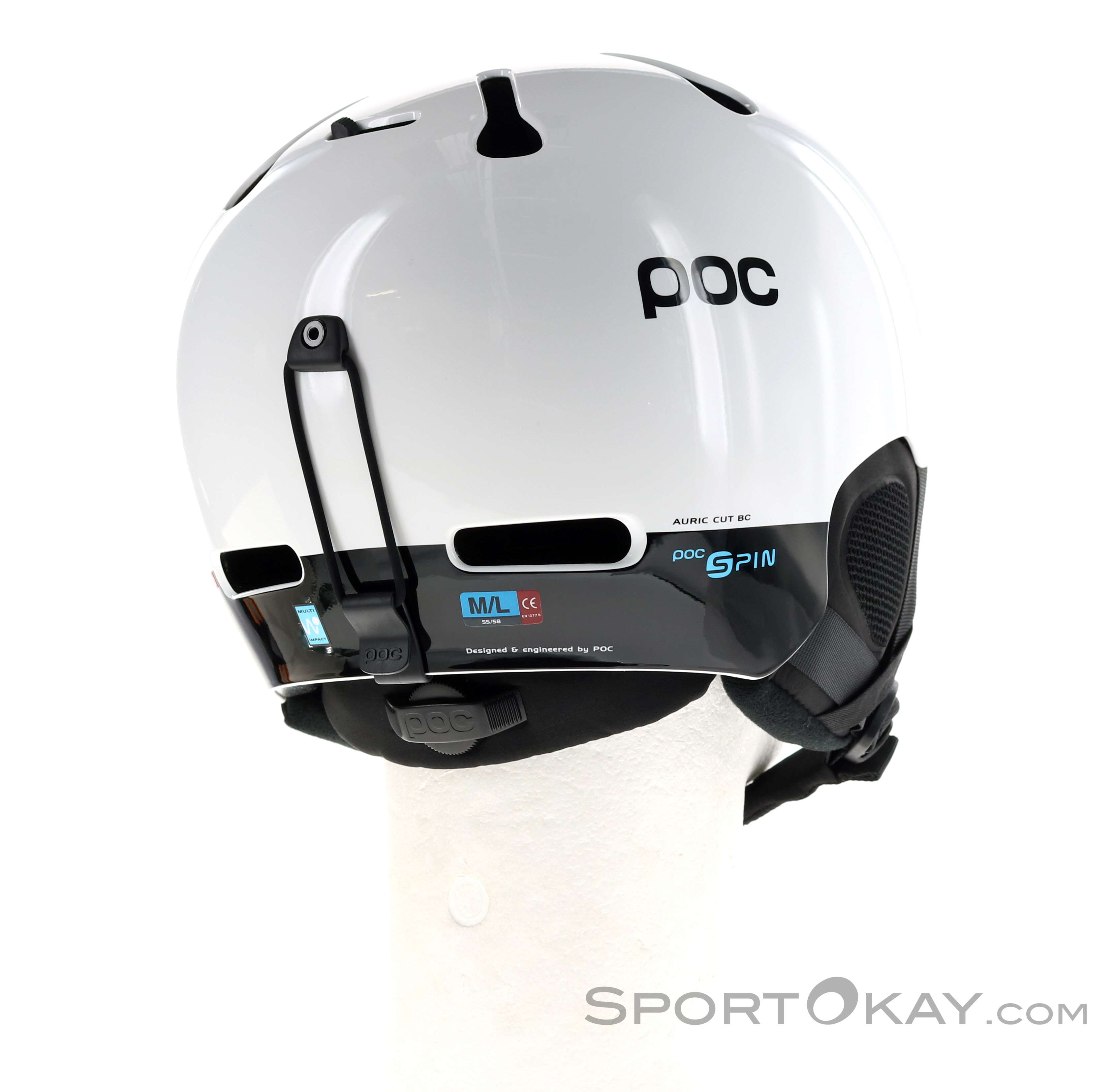 Cut POC Auric BC Helmet - Ski Spin | MIPS Black Uranium Matt