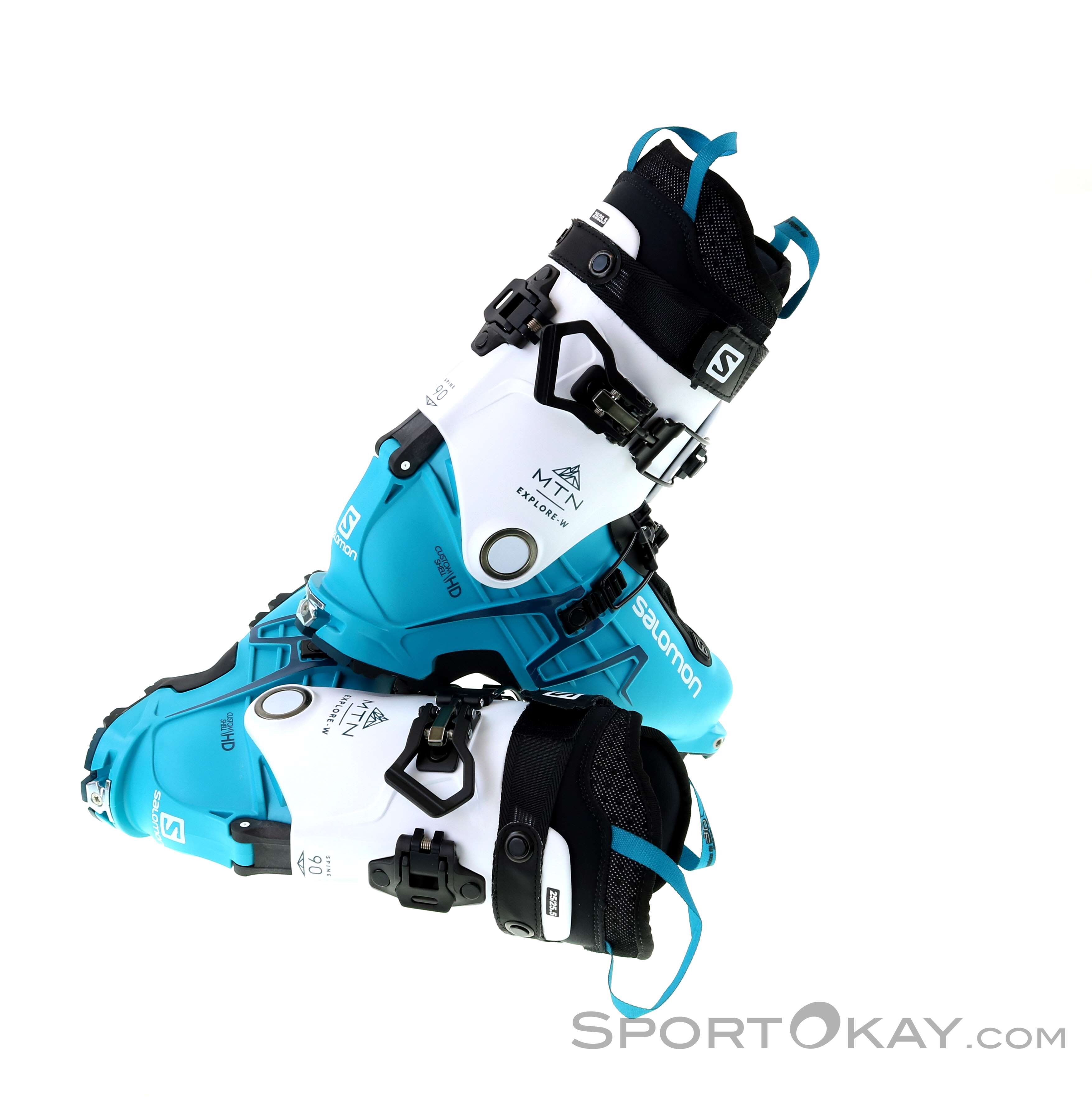 Salomon Turquoise Ski VTG? Salomon Multi Pockets Hood Brown Teal