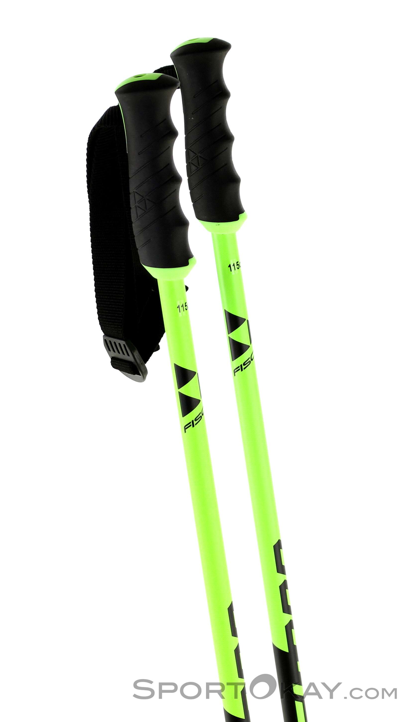 Bastoni Da Sci Fischer RC4 Noize – Alluminio 7075 – Unisex Allmountain Pista – Impugnatura Ergo E Cinturino Regolabile – 120 Cm