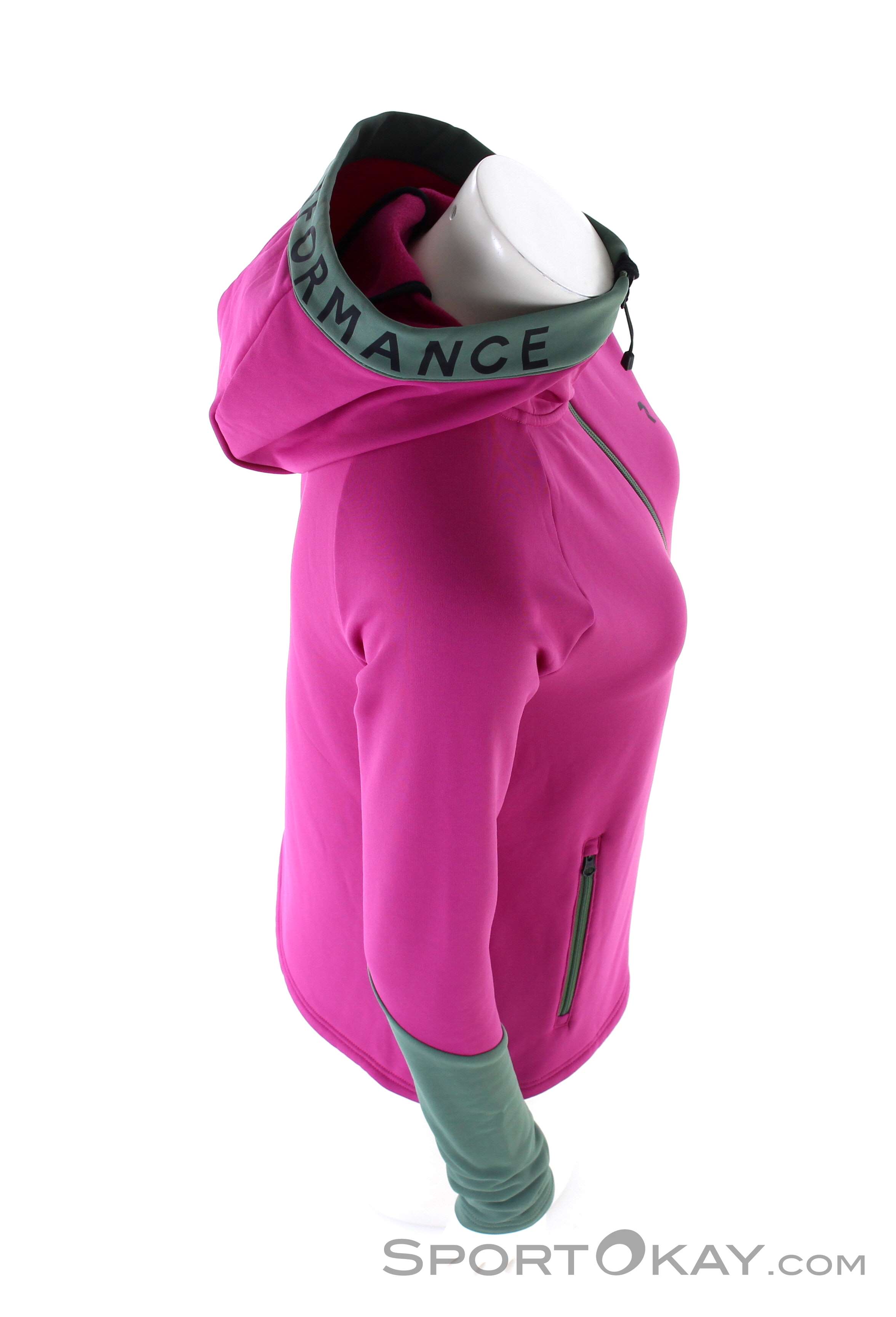 Grease Damen Sweatshirt Pink Peak Performance Rider Zip Hood - Main Image