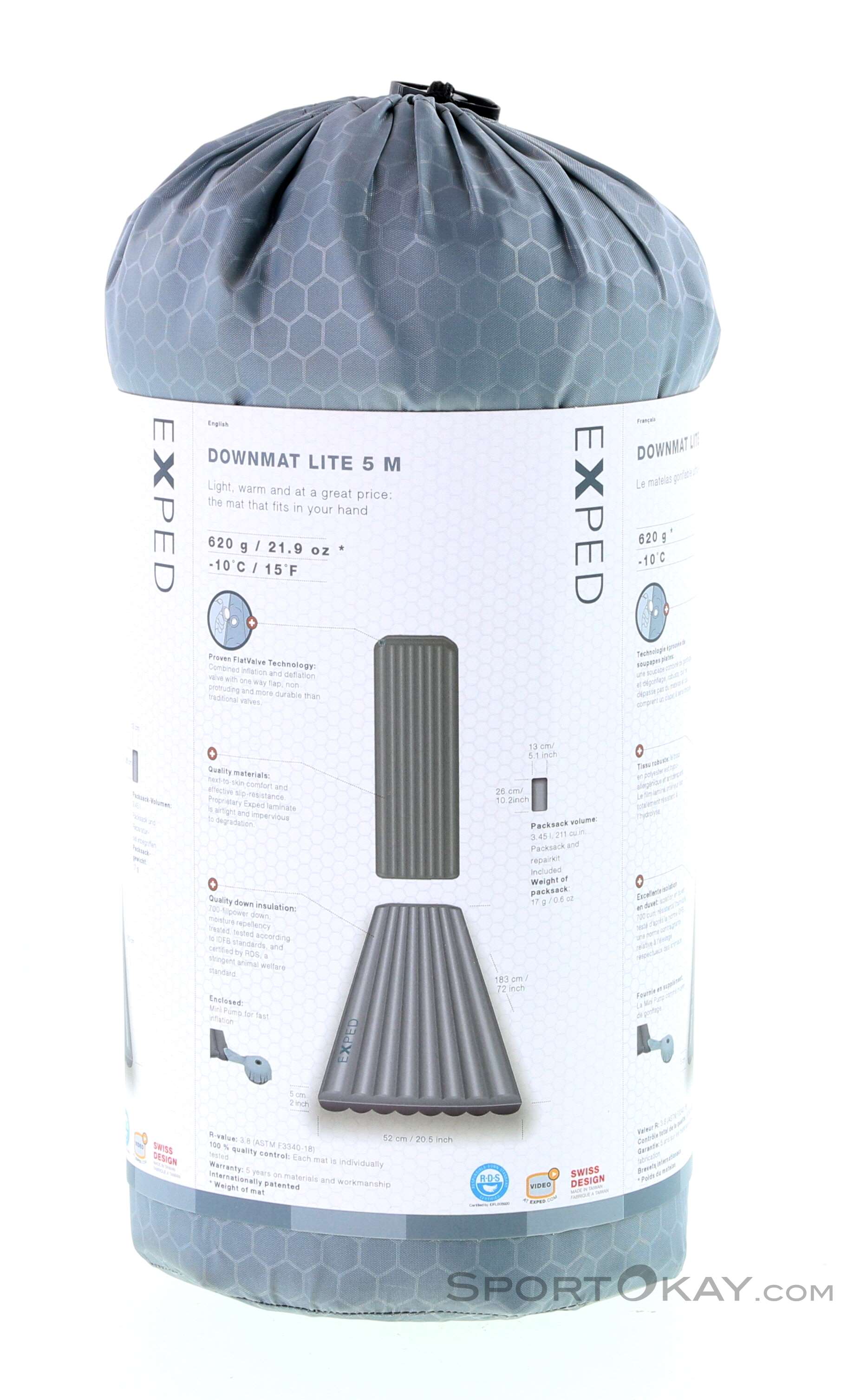 Exped DownMat Lite 5 M 183x52cm Isomatte - Matten - Camping 
