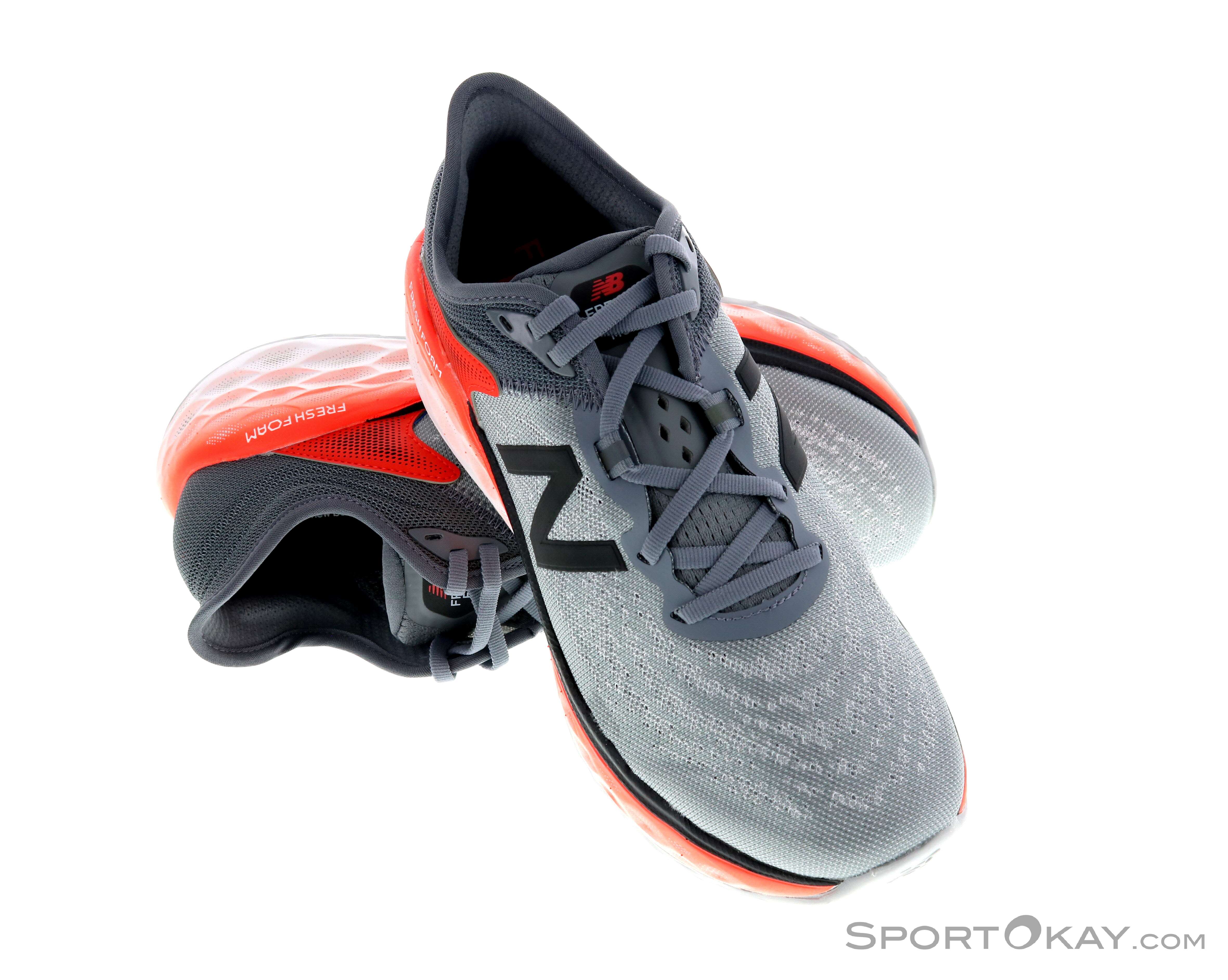 New Balance Fresh Foam More v2 Gray- Orange New Balance Fresh Foam More v2 Mens Running Shoes - Running  main image 3