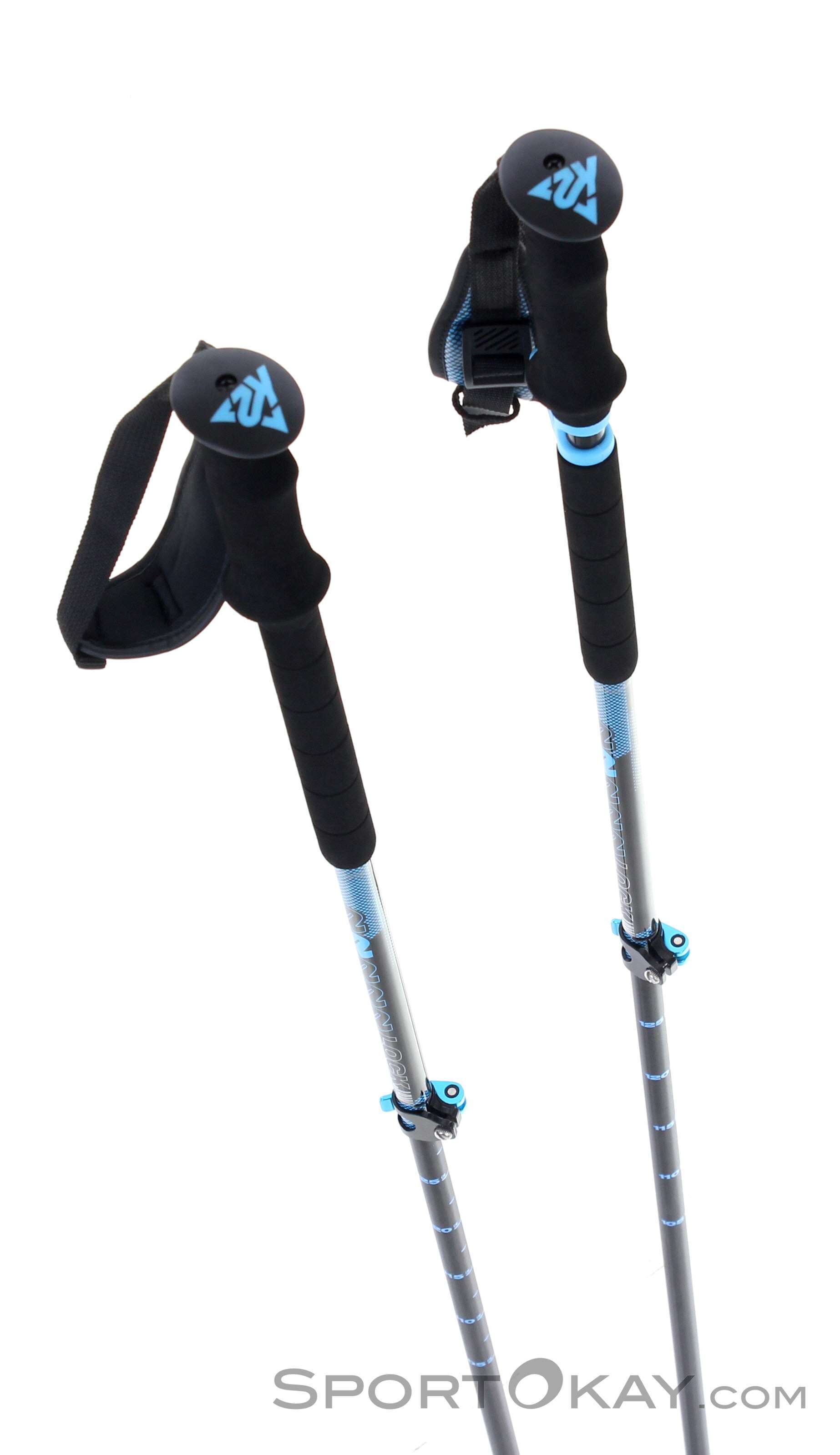 K2 Lockjaw Carbon Ski Touring Poles - Telescopic Poles 2 Pcs - Ski