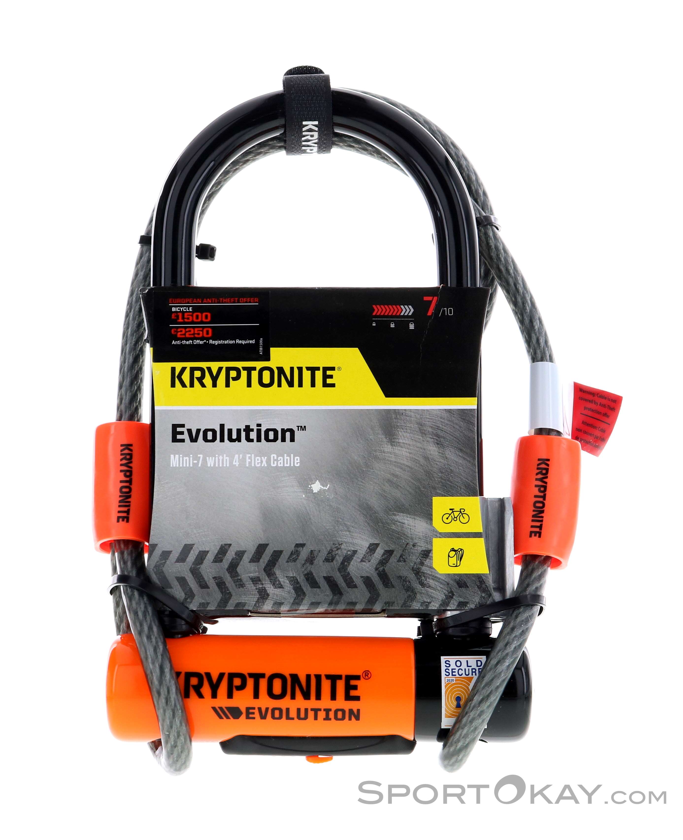 Kryptonite Evolution Mini-7 KFlex 120cm Bike Lock Bike Lock