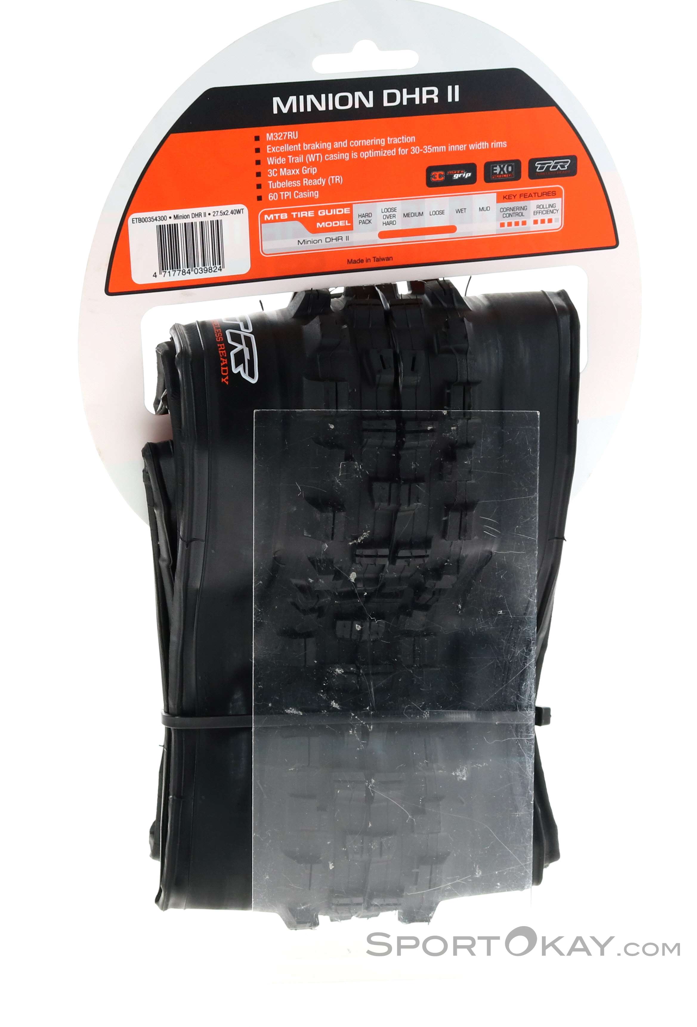 Maxxis Minion DHR II 29"x2.40" MTB Tire - Folding, Tubeless Ready, 3C MaxxGrip, EXO+, Wide Trail