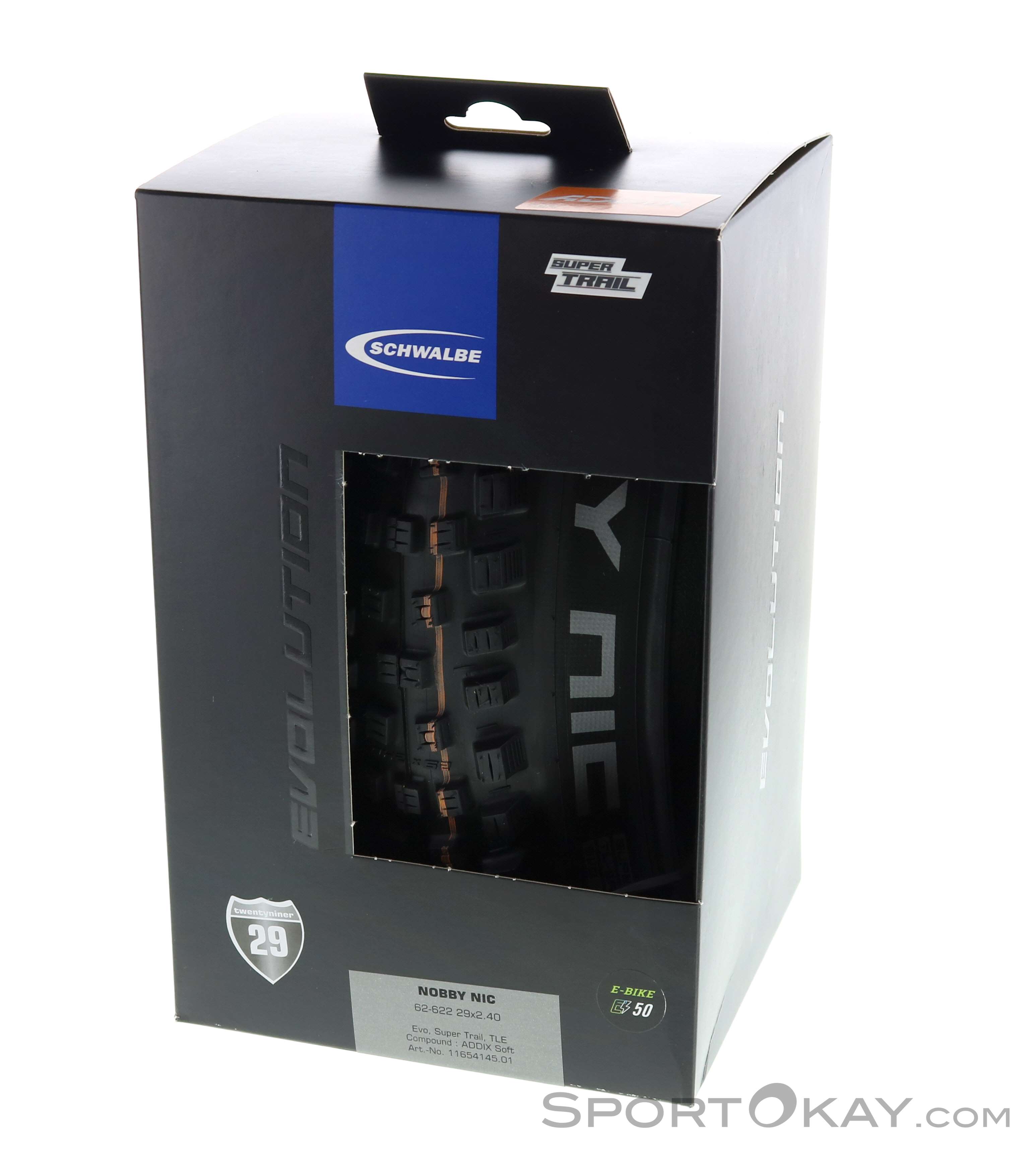 Schwalbe Nobby Nic Addix Soft Super Trail TLE Tire Tire Tube