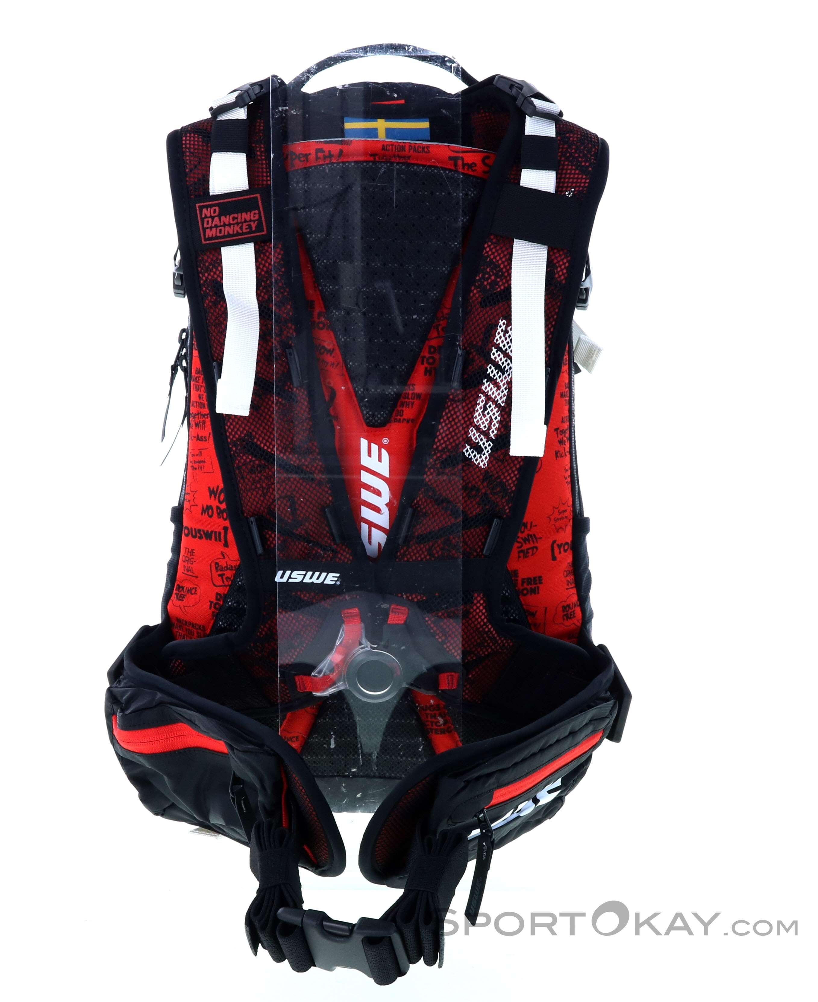 USWE Flow 16L – Zaino Con Protezione Posteriore SAS-TEC CE Livello 1 – Per MTB Ed E-MTB – Compartimento Per Idratazione Fino A 3L, Nero