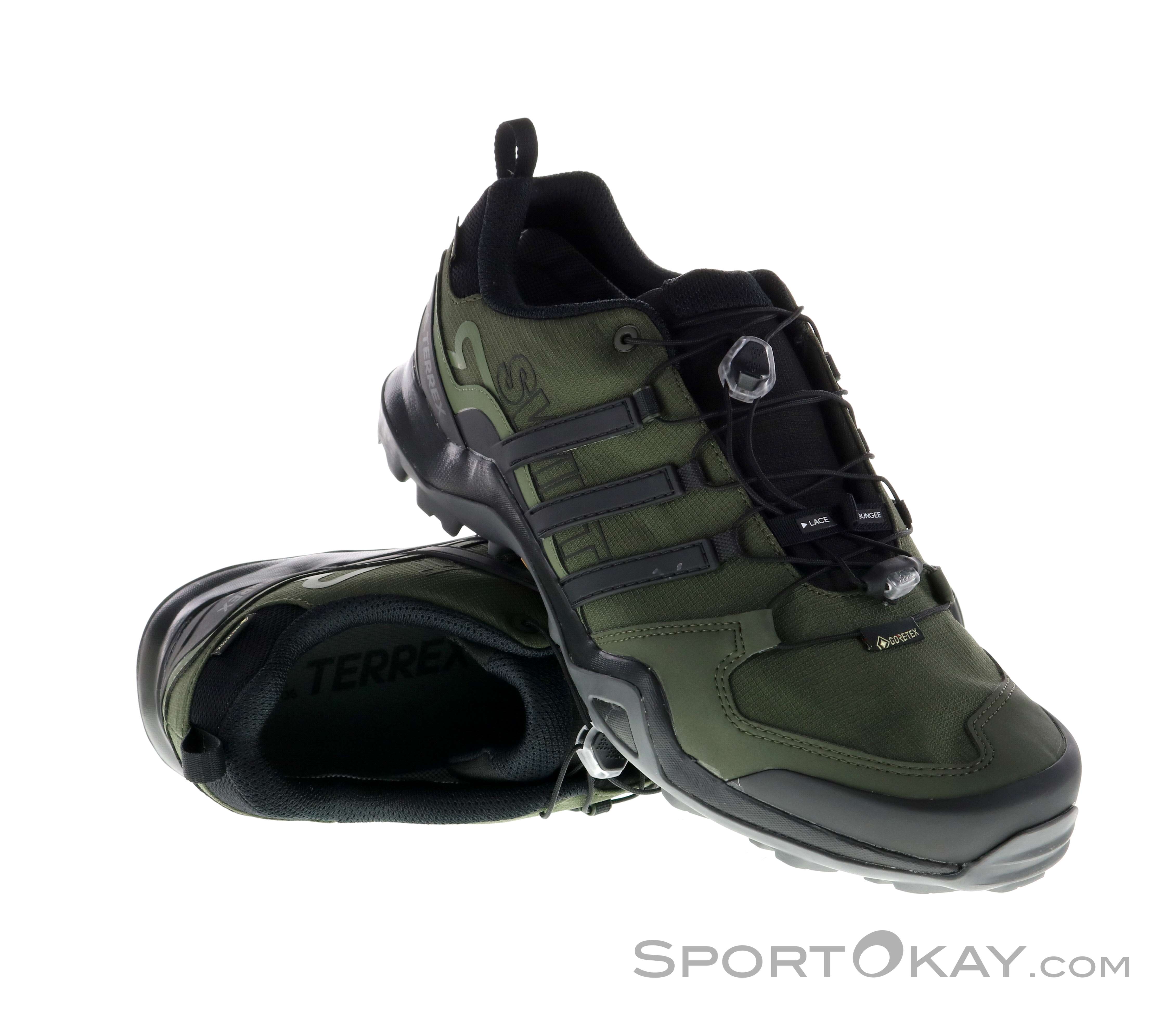Adidas Terrex Swift R2 Gore-Tex Hiking Sneakers Green And Black Men\'s 10 adidas Men main image 2
