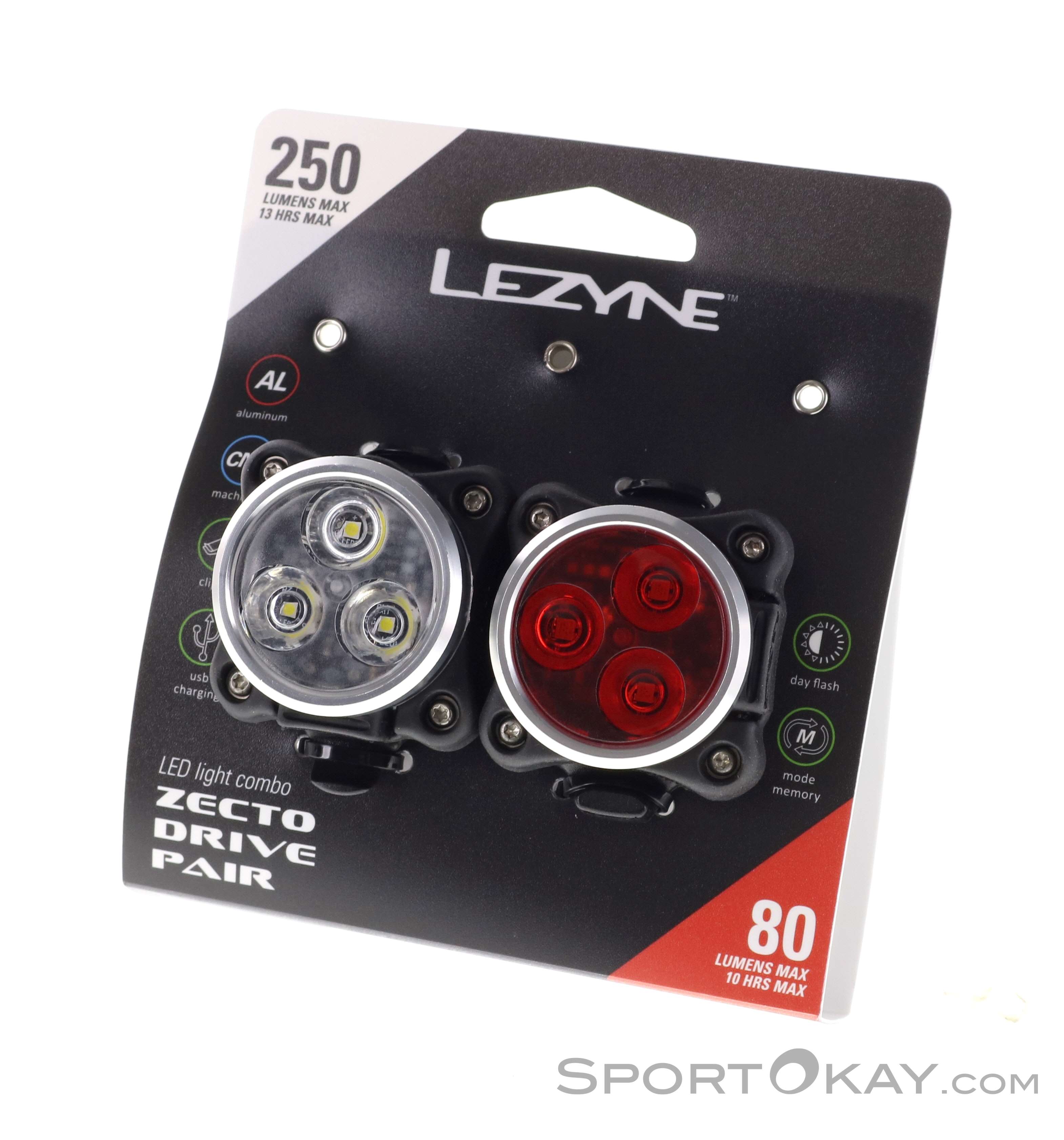 Bike Lights Lezyne Zecto Drive 250 Rear Light Tail Light Lezyne