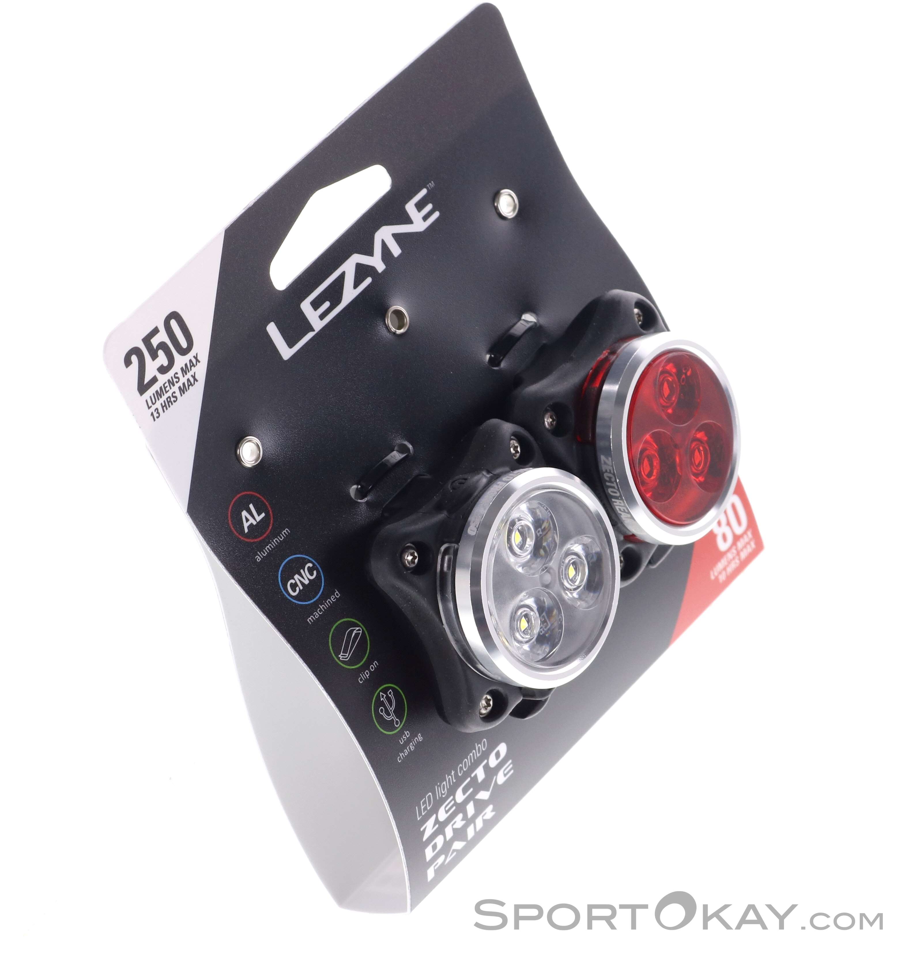 Bicycle Lights Lezyne Zecto Drive Max 250 Rear Lezyne Strip Drive