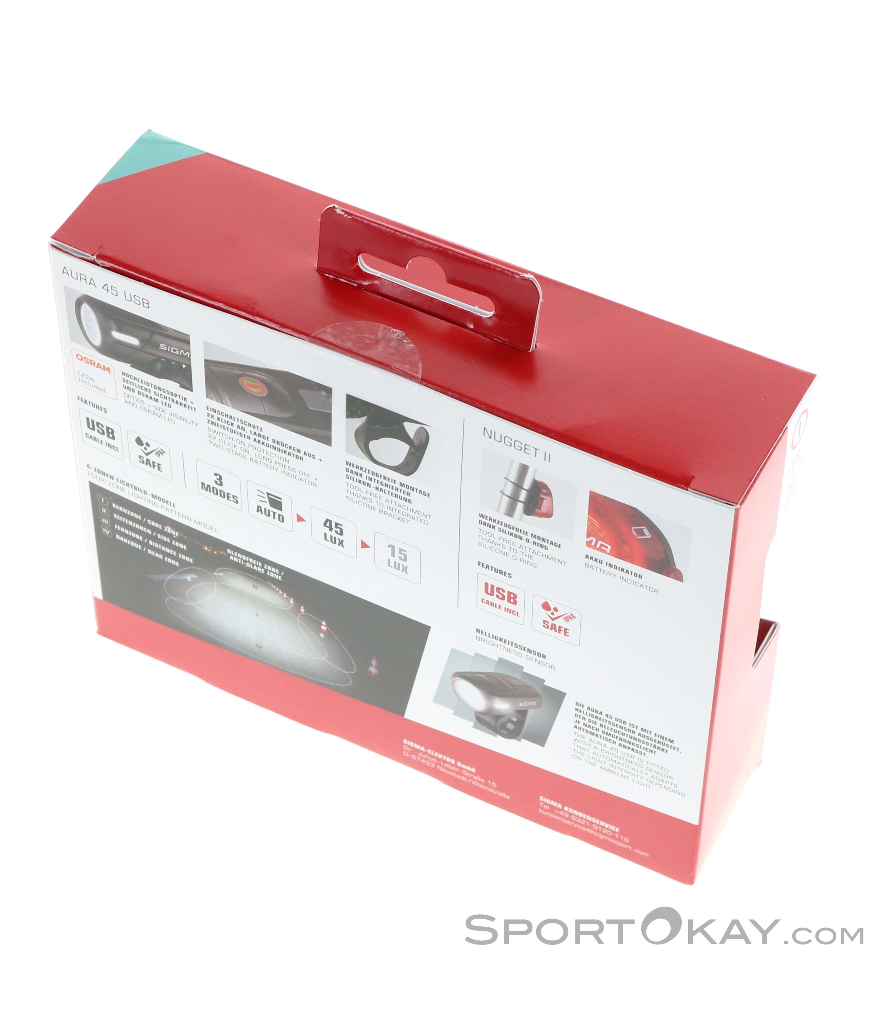 Kit Luci Bici Sigma Aura Blaze Kit Luci Per Bicicletta SIGMA Aura 100 Blaze Link - Anteriore 100 Lux, Posteriore Con Luce Freni, Collegamento Intelligente Fanale Anteriore 100 Lux