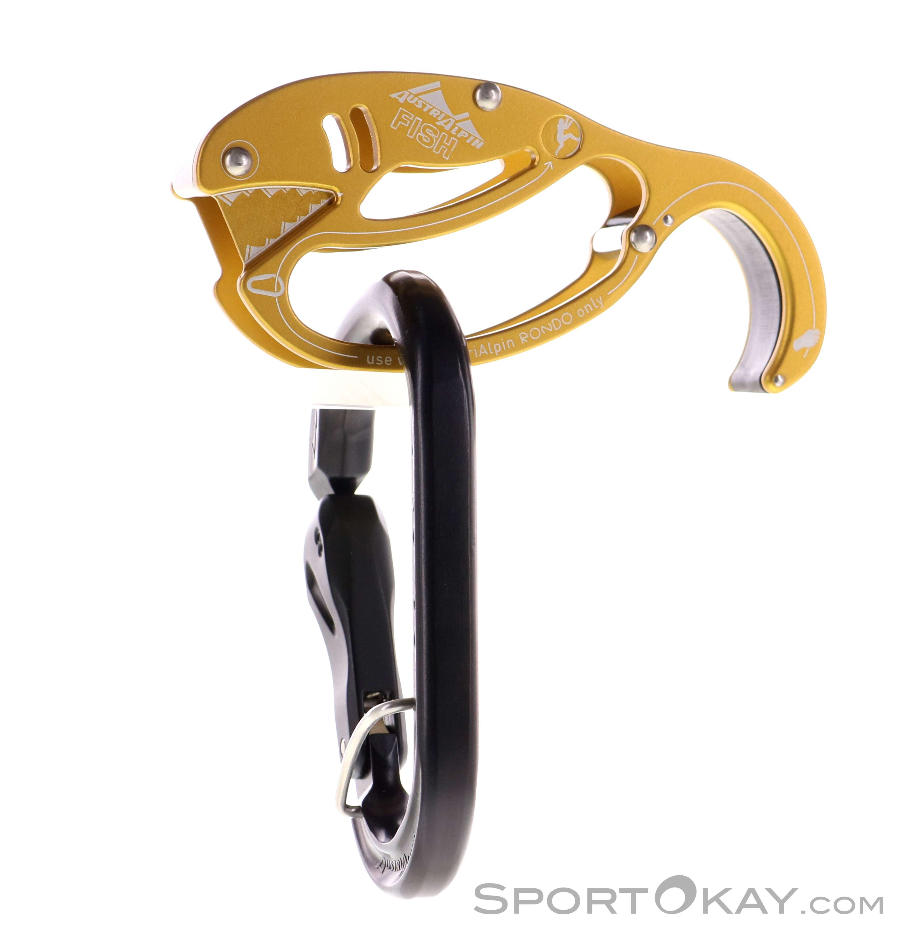 Austrialpin Gold Fish Autotuber Belay Device, Austrialpin, Gold, , Male,Female,Unisex, 0087-10156, 5638067861, 9006381013067, N1-01.jpg