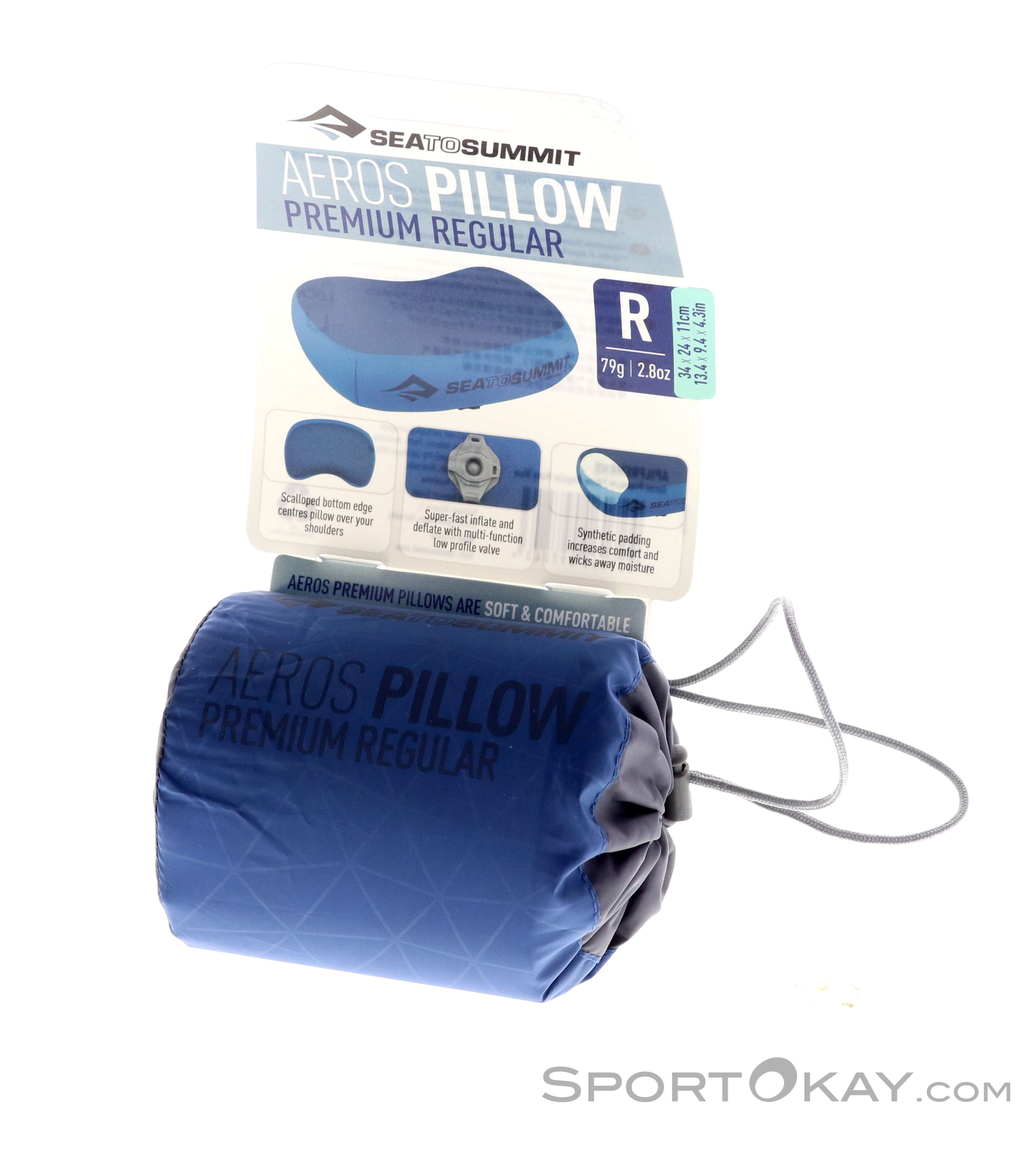 Cuscino Da Viaggio Gonfiabile Sea To Summit Aeros Ultralight L - Super Leggero, 70g, Poliestere 20D