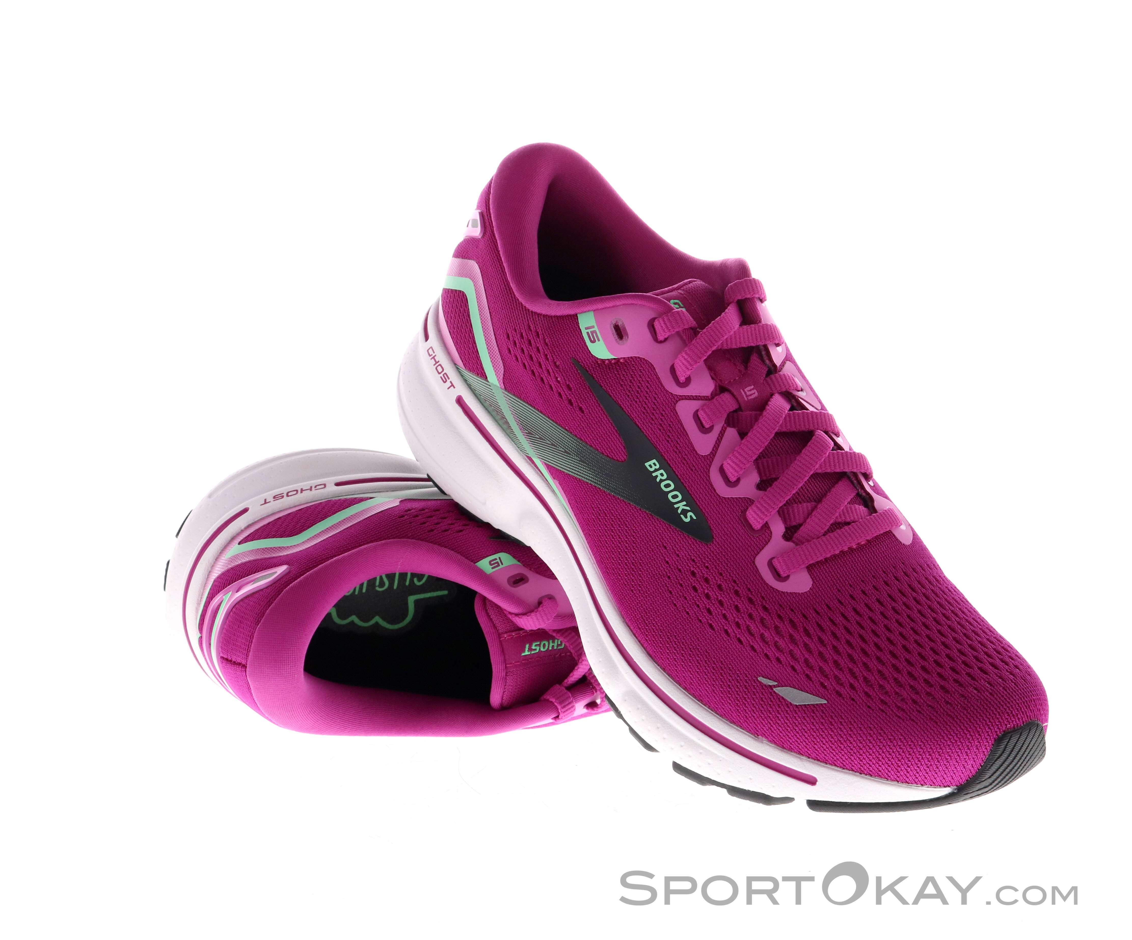 Brooks Ghost 14 Scarpe Da Corsa Donna, Lampone/Bianco/Magenta, Taglia 38 EU, Ammortizzate E Stabili, Ideali Per Asfalto