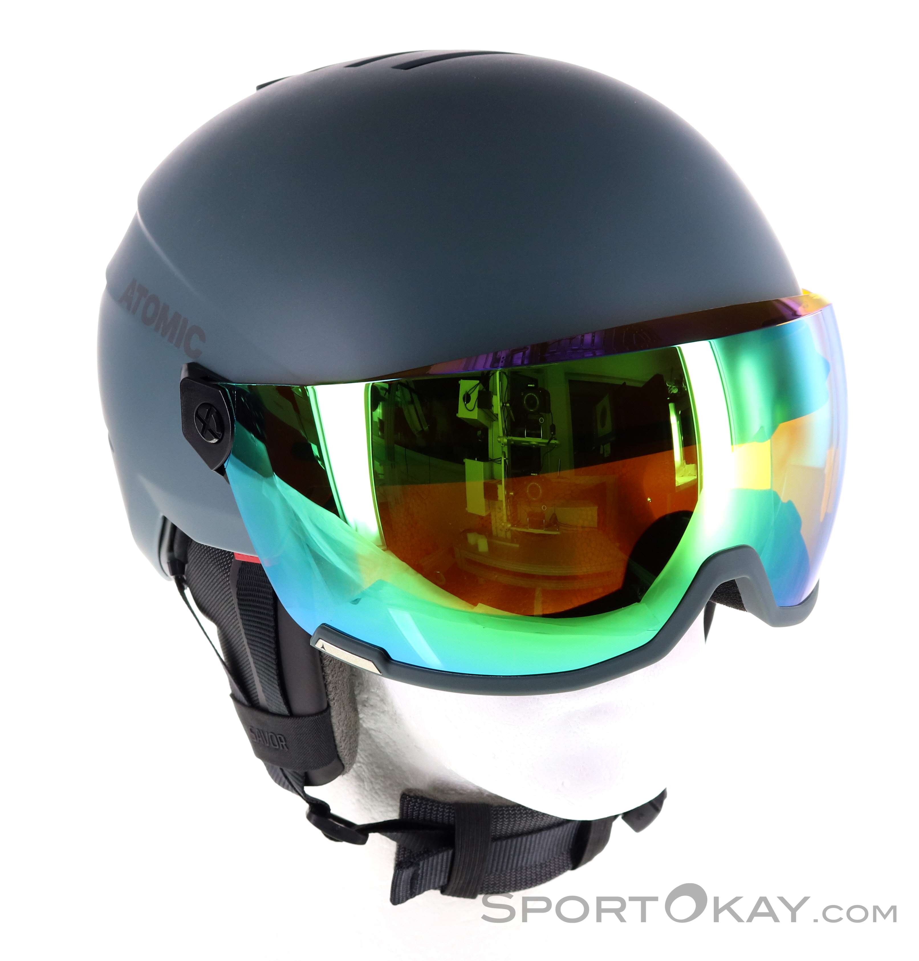 Casque Ski Atomic Savor Visor Stereo - Avec Visière Intégrée Miroir | Protection Chocs Et Ventilation Aircon