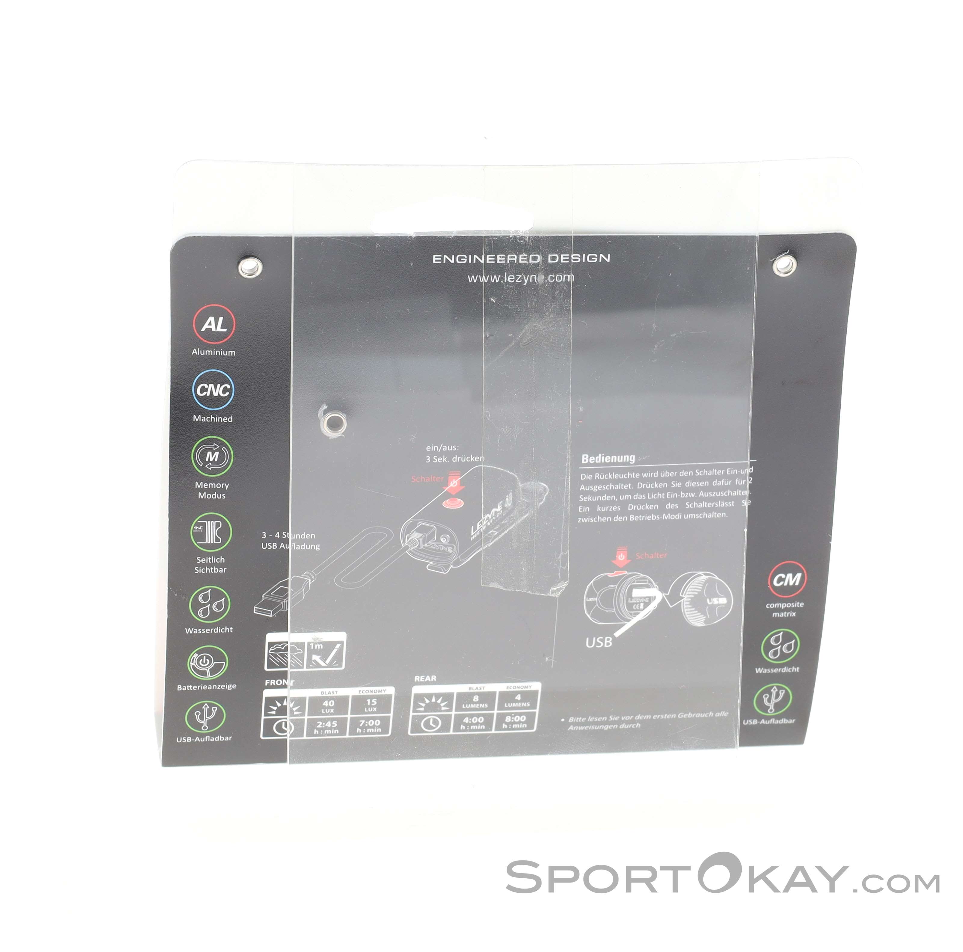 Kit Luci Bici Lezyne Hecto Drive 40 StVZO + Stick Drive StVZO - Nuovo - Foto 5