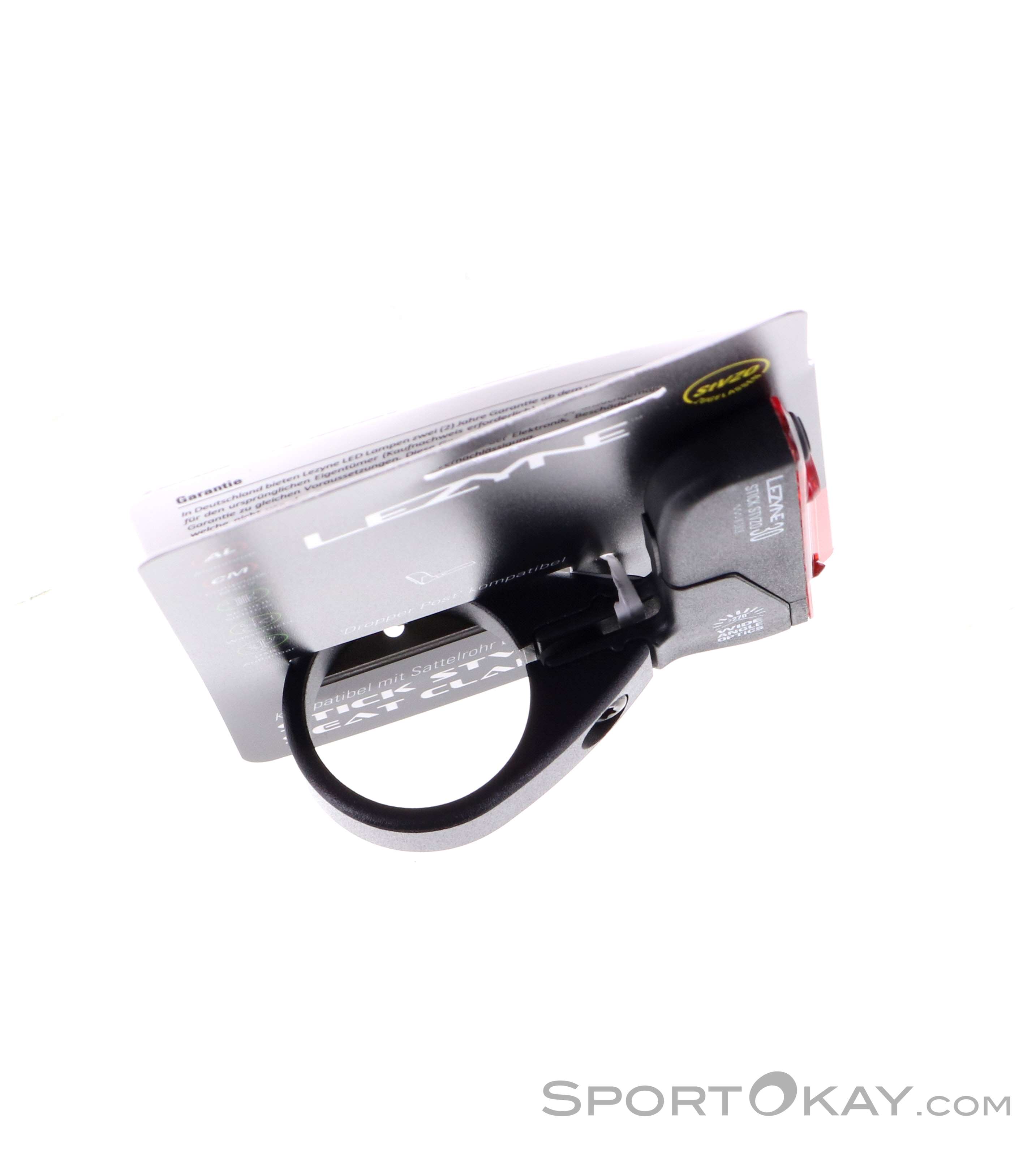 Feu Arrière Vélo Lezyne Stick Drive Y15 - Fin, Magnétique, STVZO, étanche IPX7, Pince Selle 35.4 Mm, Rouge
