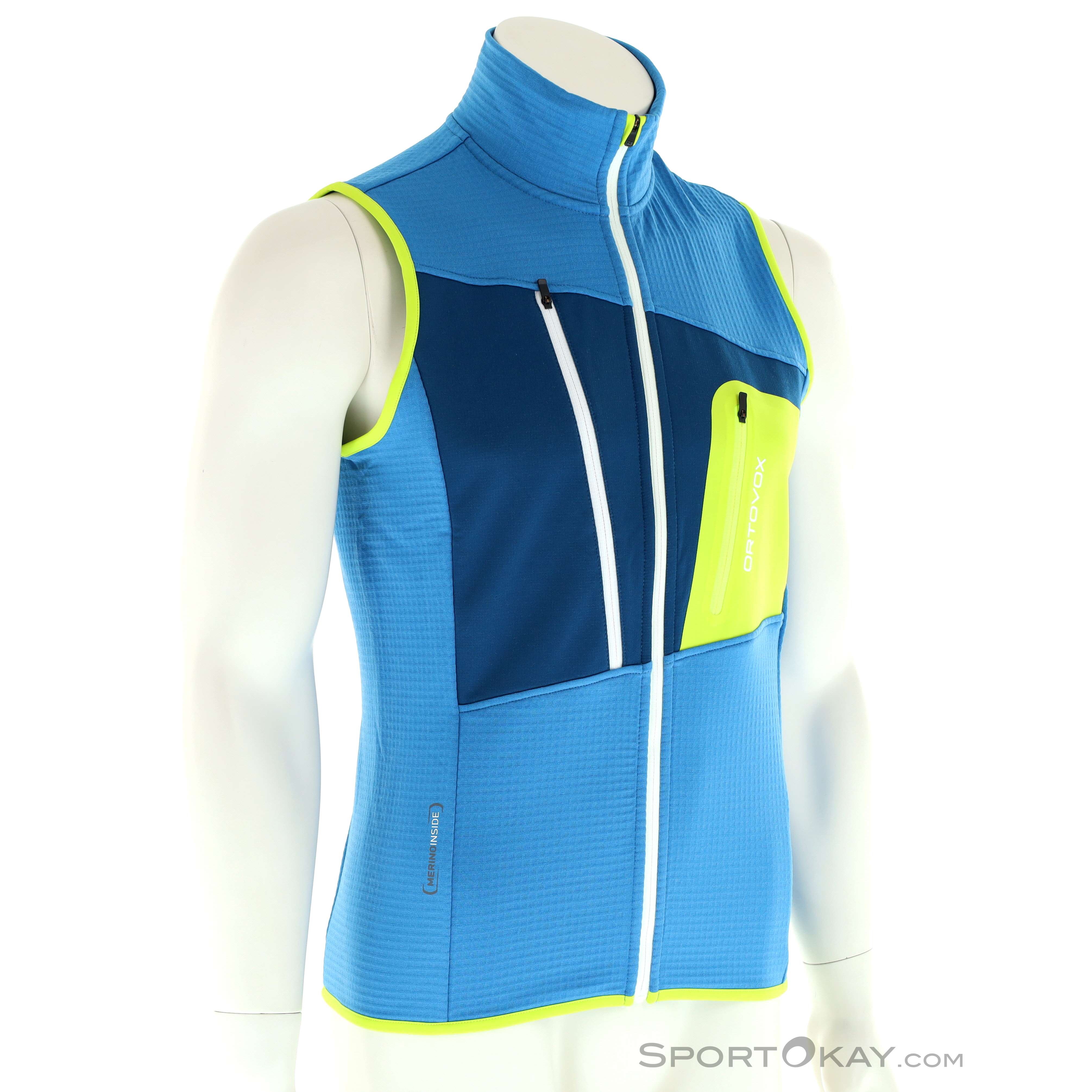 Ortovox Fleece Grid Mens Outdoor vest Jackets Outdoor Clothing