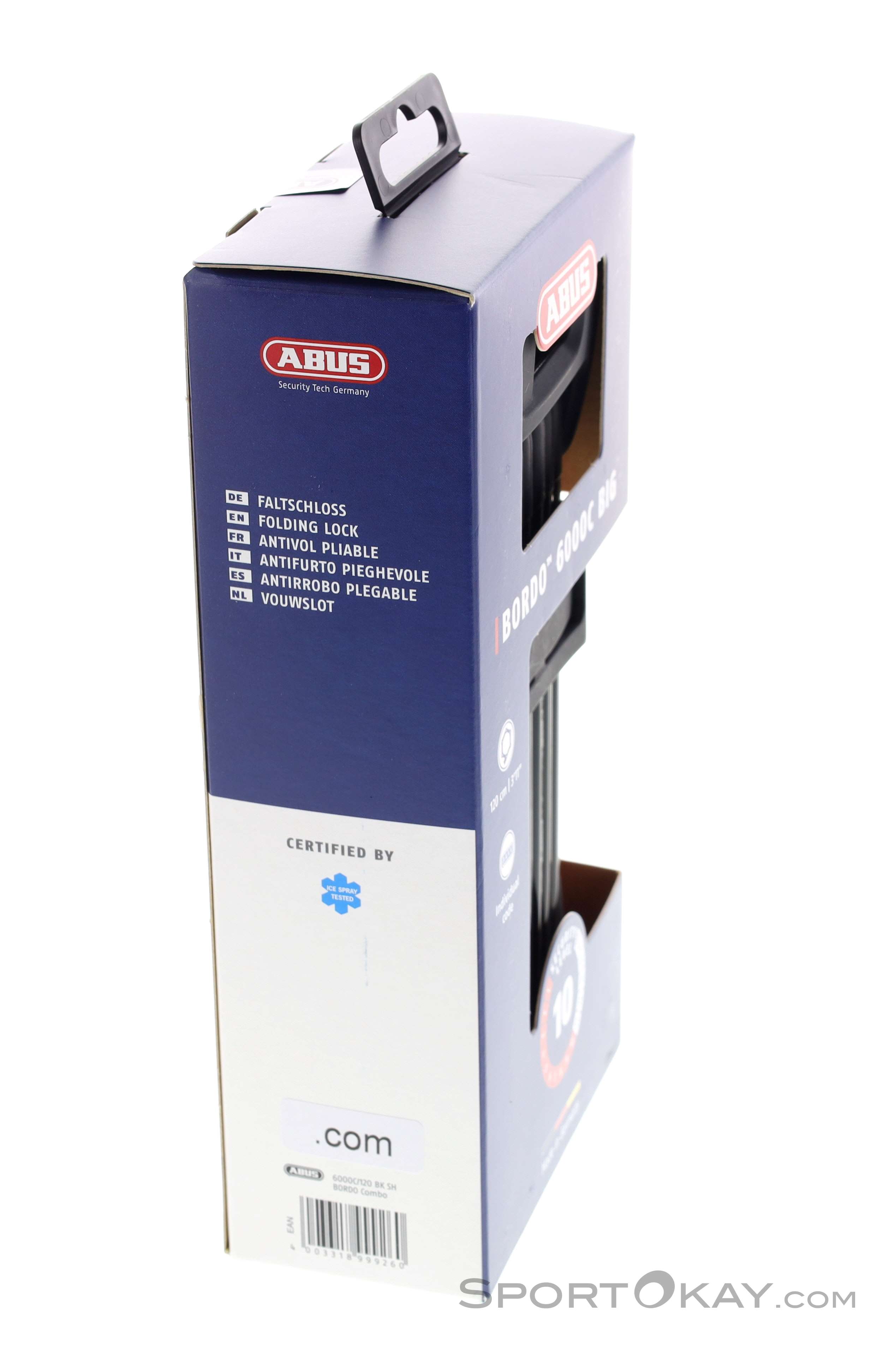 ABUS Bordo 6000C: Lucchetto Pieghevole A Combinazione, 4 Cifre, 90 Cm, Sicurezza Livello 10 - Per Bici, Cancelli, Protezione Casa