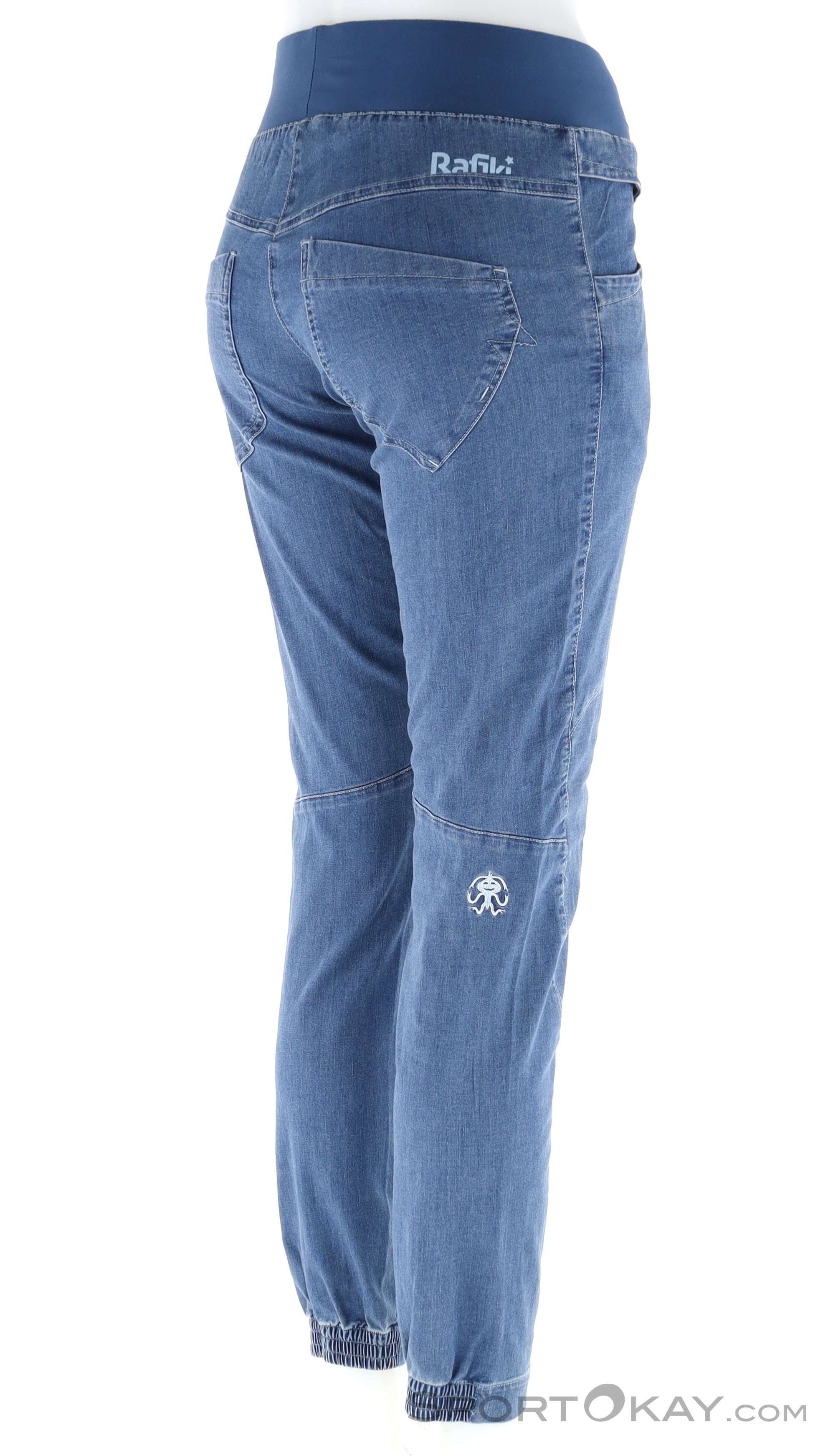 Rafiki Pantaloni Da Arrampicata Chain Capri Denim Taglia 36 - Donna, Multicolore