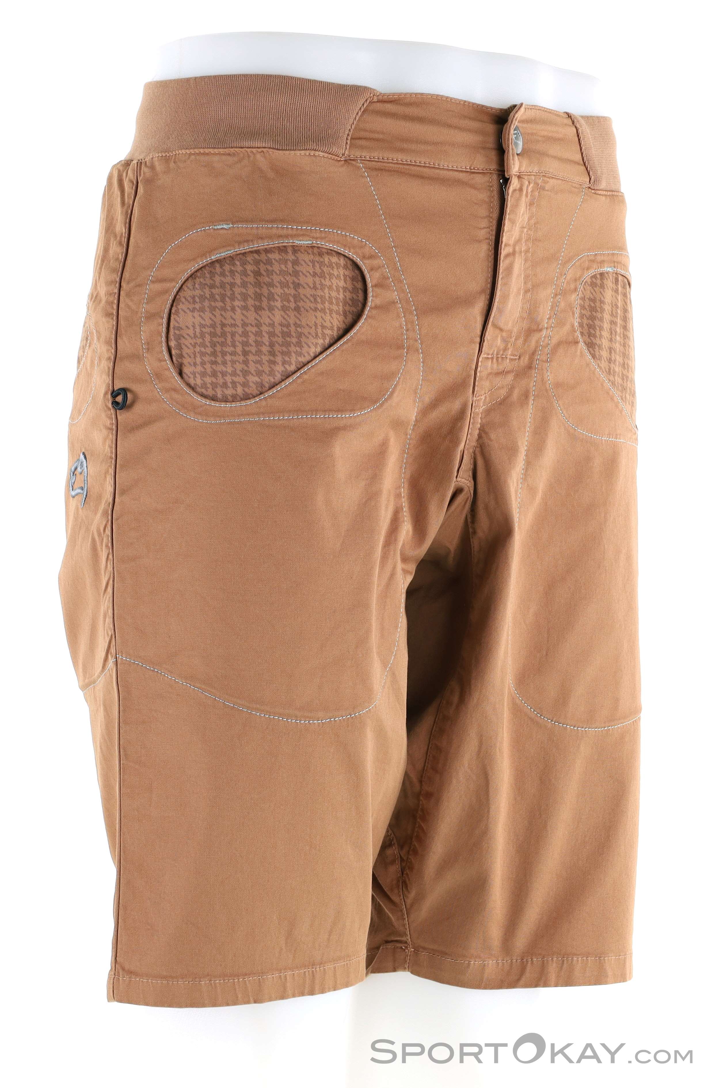 Short D'escalade Homme E9 Rondo - Coton Bio élastique, Longueur 53 Cm (taille M)